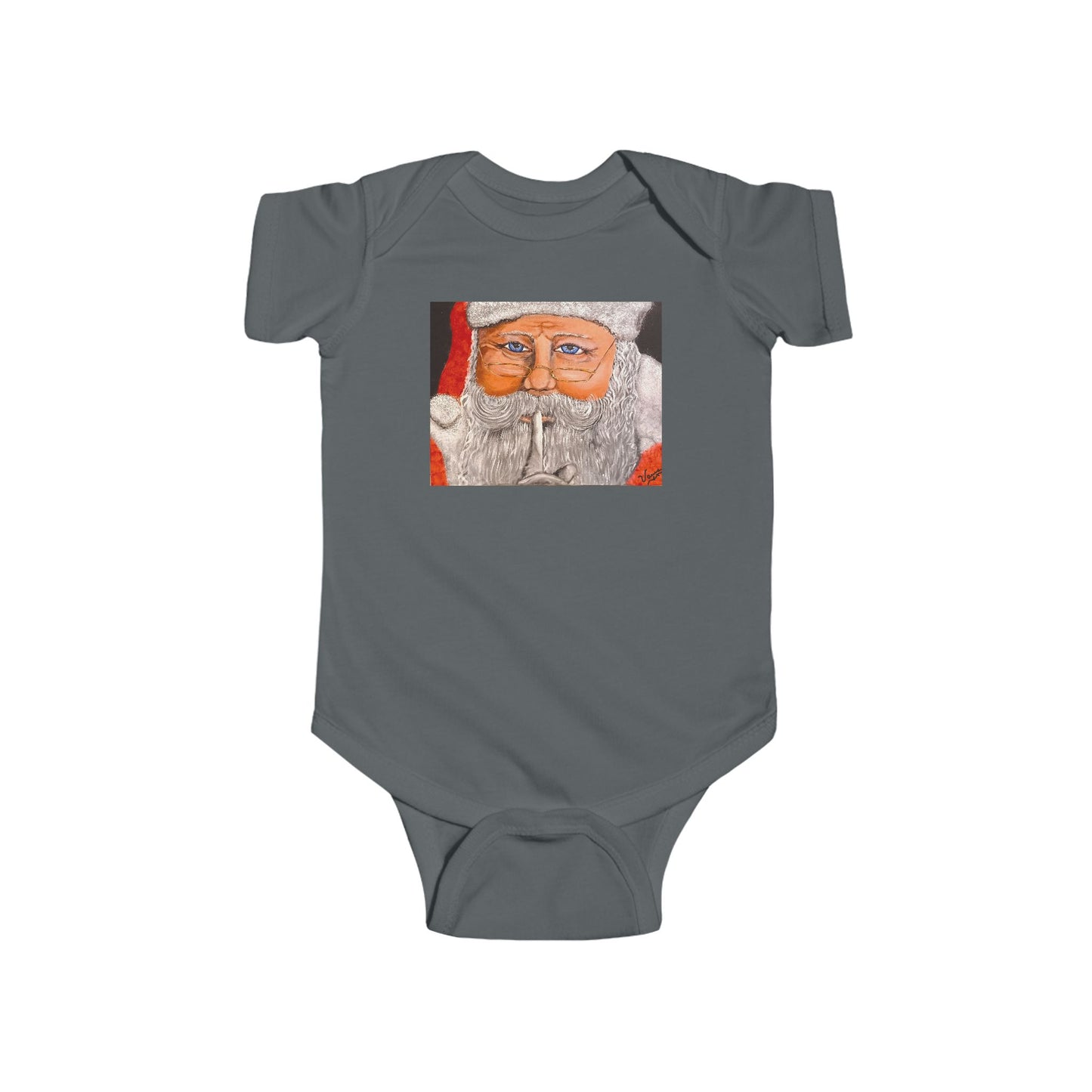 Infant Fine Jersey Bodysuit /Caucasian Santa Claus/Holiday