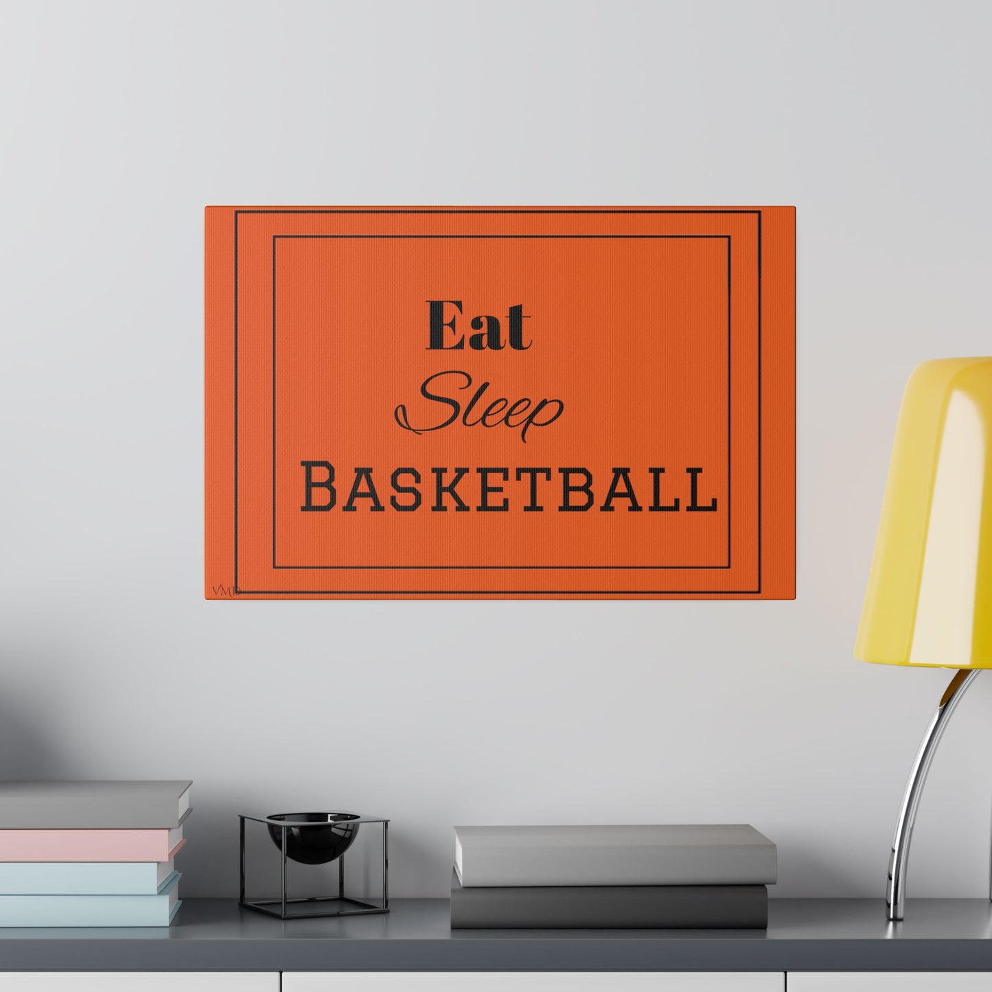 Digital Portrait Print/Canvas, Stretched, 0.75"/Eat Sleep Basketball/OR/BG