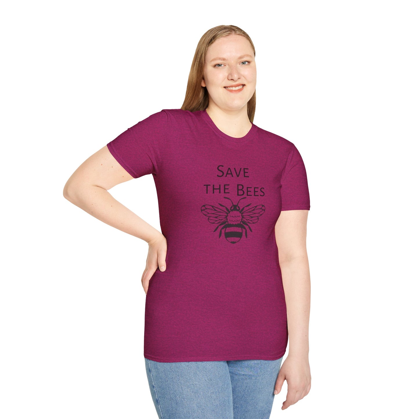 Unisex Softstyle T-Shirt/Save the Bees/With every Save the bees t- shirt purchased 10% of sales goes to bee organization's