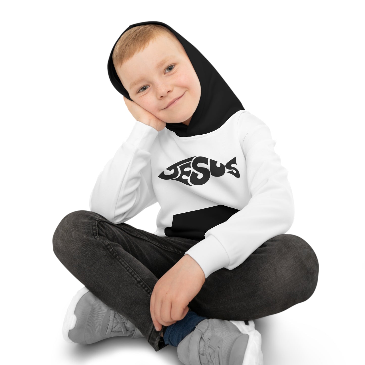 Children's Hoodie (AOP)/Jesus Fish