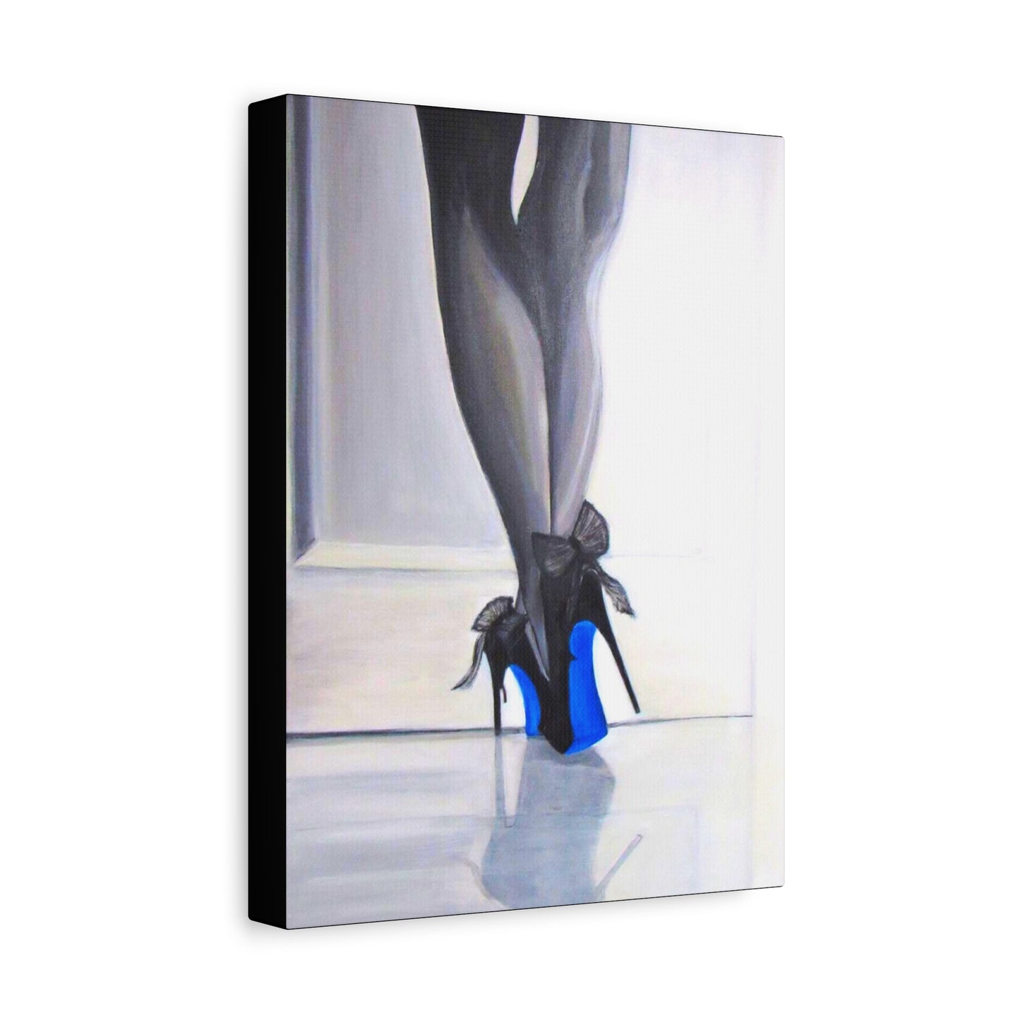 Matte Canvas, Stretched, 1.25"/ Acrylic Painting Print/Blue Bottoms