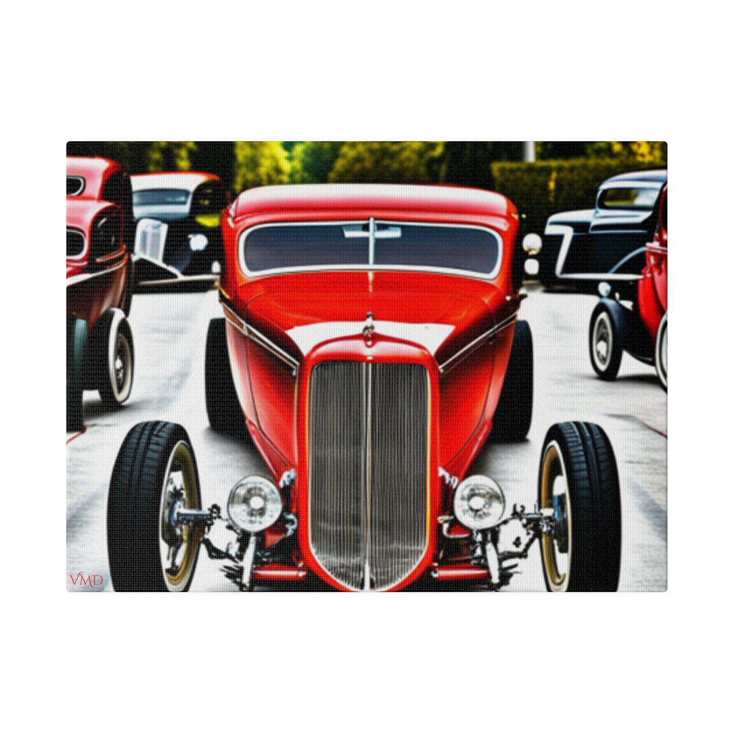 Digital Print Canvas, Stretched, 0.75"/Hot Rods Red