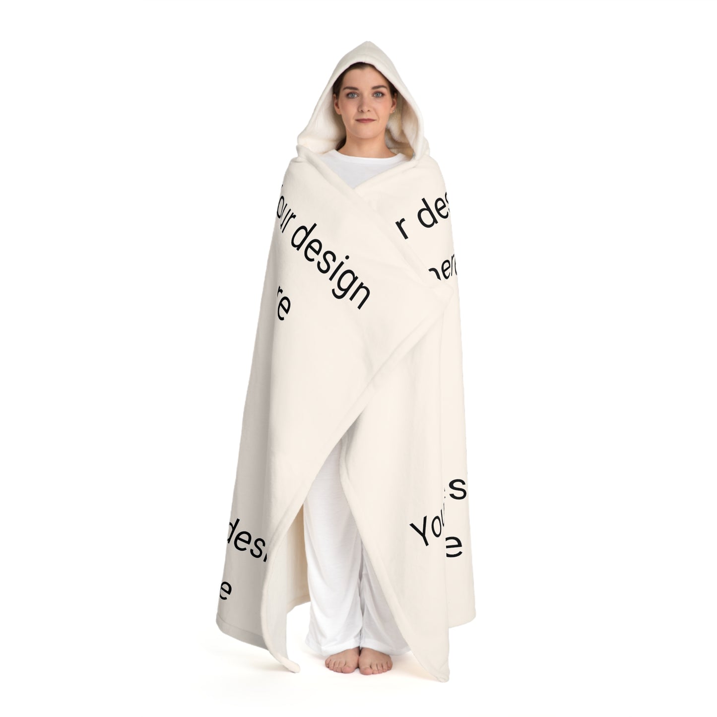 Personalized /Hooded Sherpa Fleece Blanket