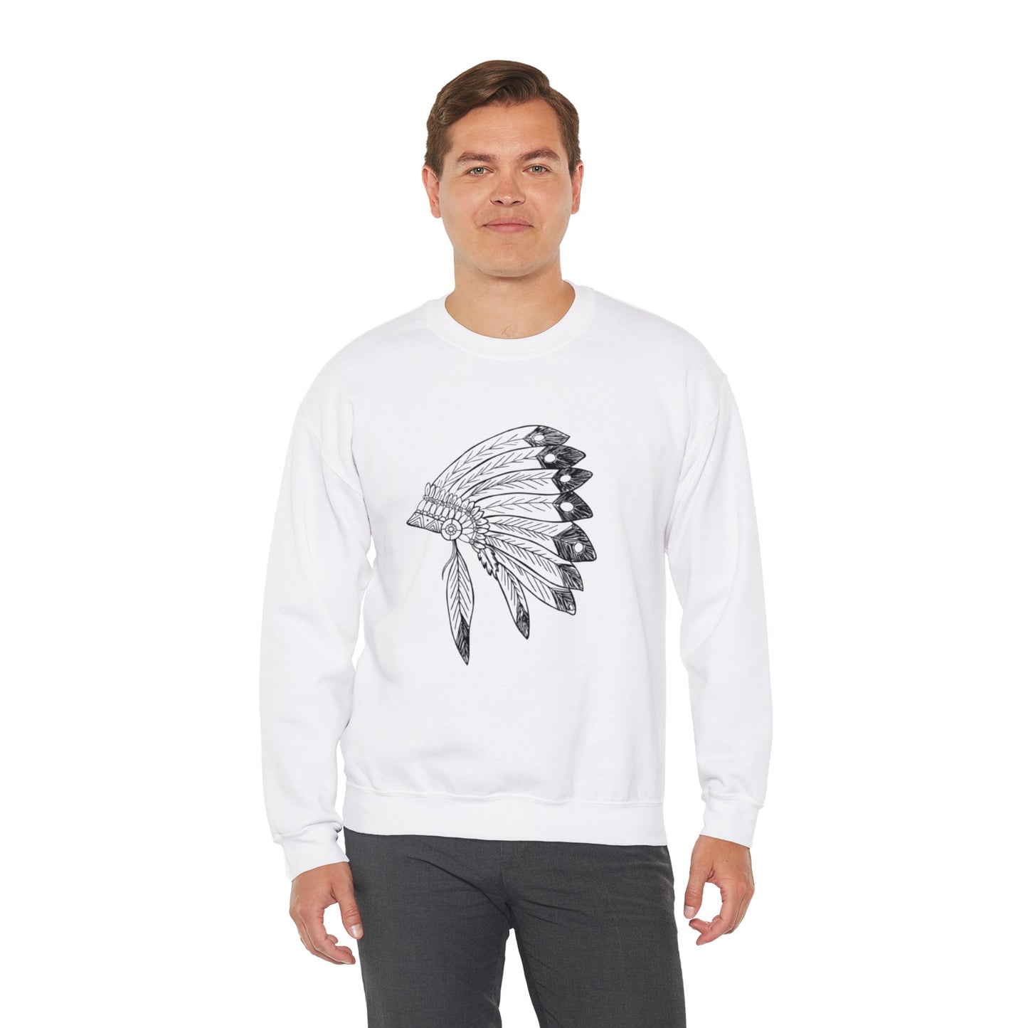 Unisex Heavy Blend™ Crewneck Sweatshirt/Chief Head Dress