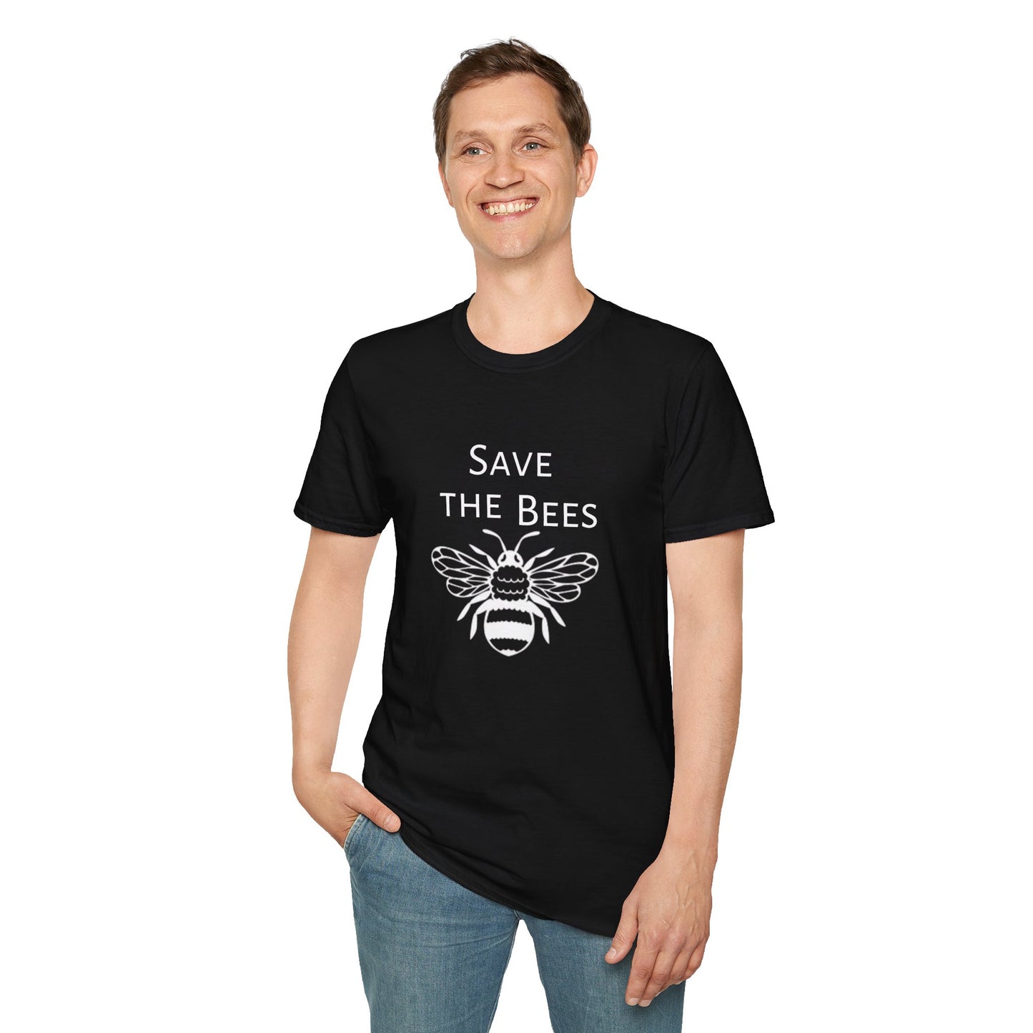 Unisex Softstyle T-Shirt/Save the Bees/With every Save the bees t- shirt purchased 10% of sales goes to bee organization's