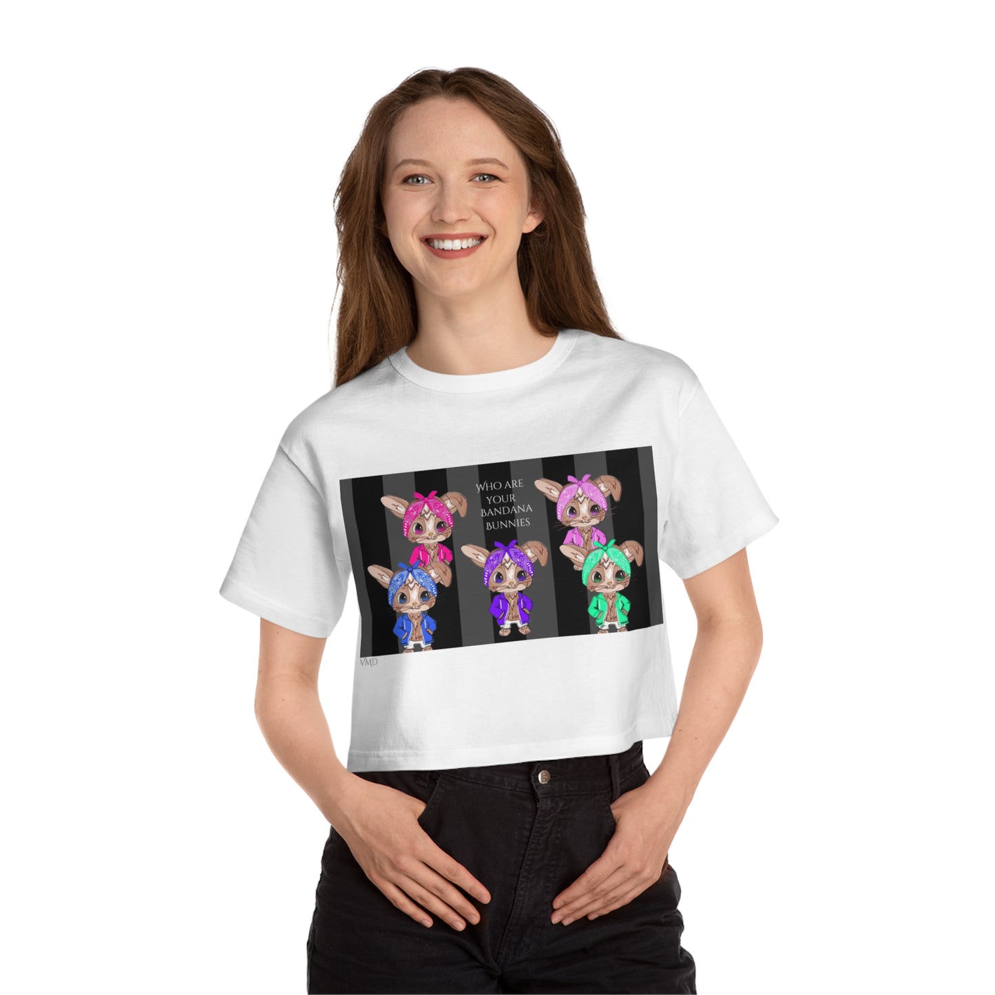 Champion Women's Cropped T-Shirt/Who are your Bandana Bunnies