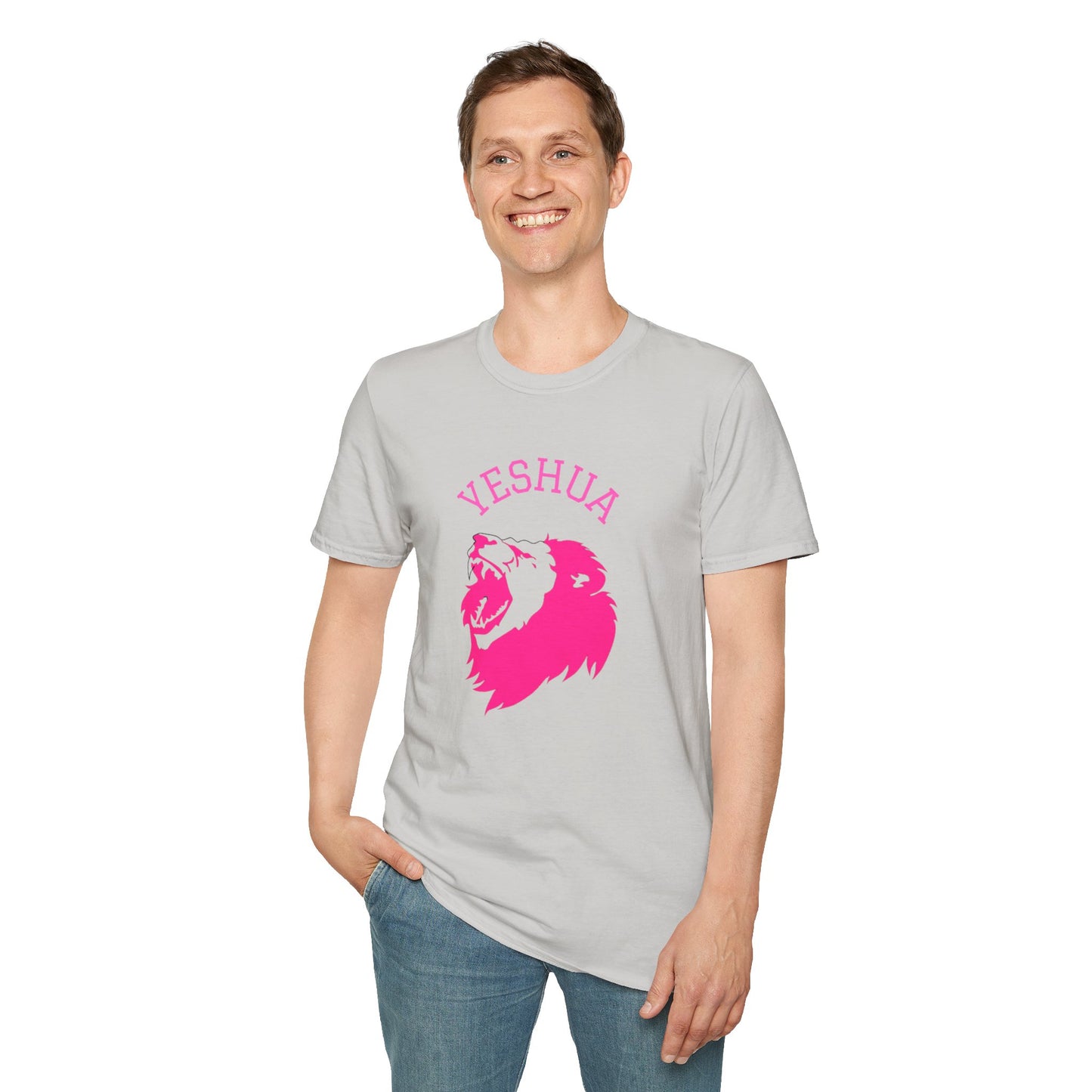 Unisex Softstyle T-Shirt/Yeshua/Pink/Lion