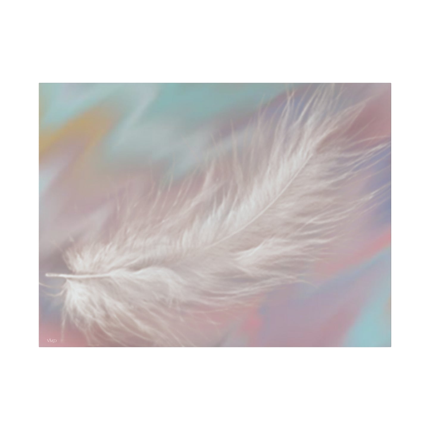 Digital Portrait Print, 0.75"/Feather/Pastel BG