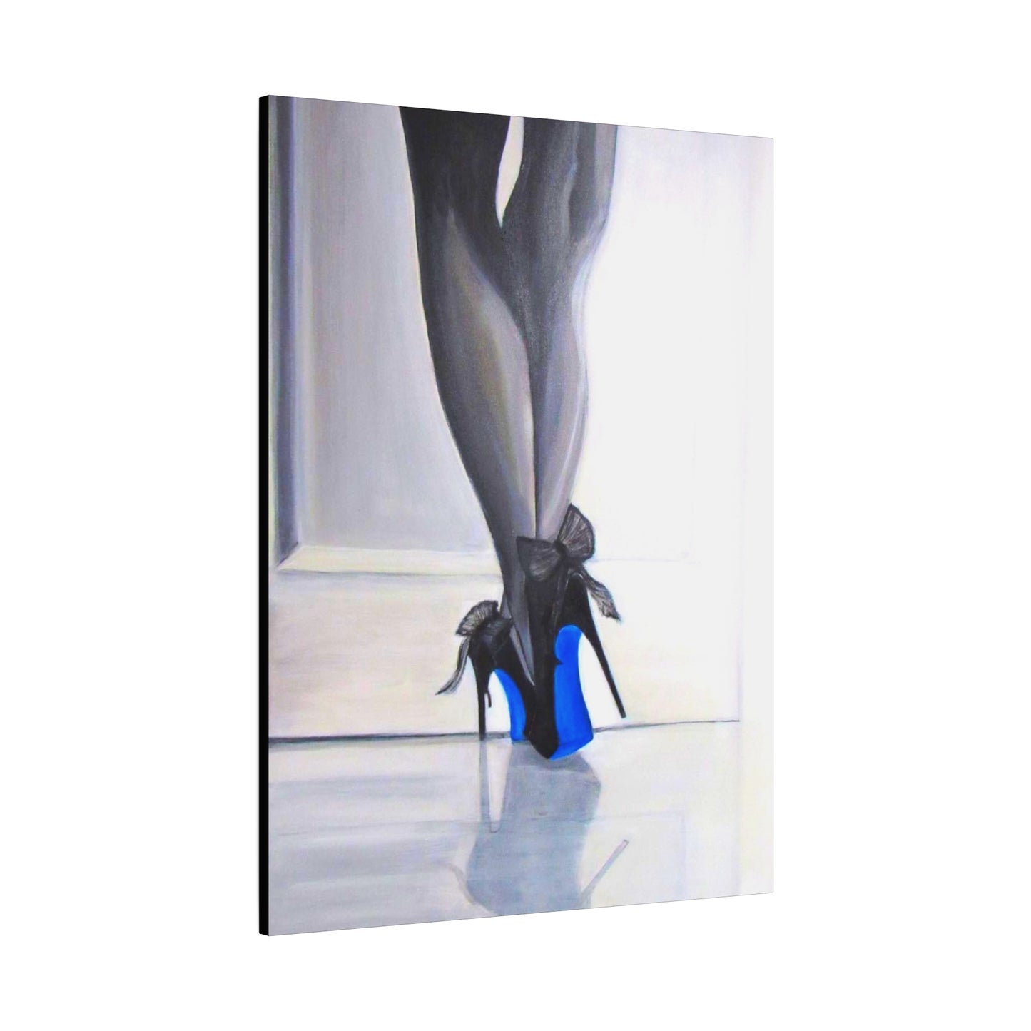 Matte Canvas, Stretched, 1.25"/ Acrylic Painting Print/Blue Bottoms