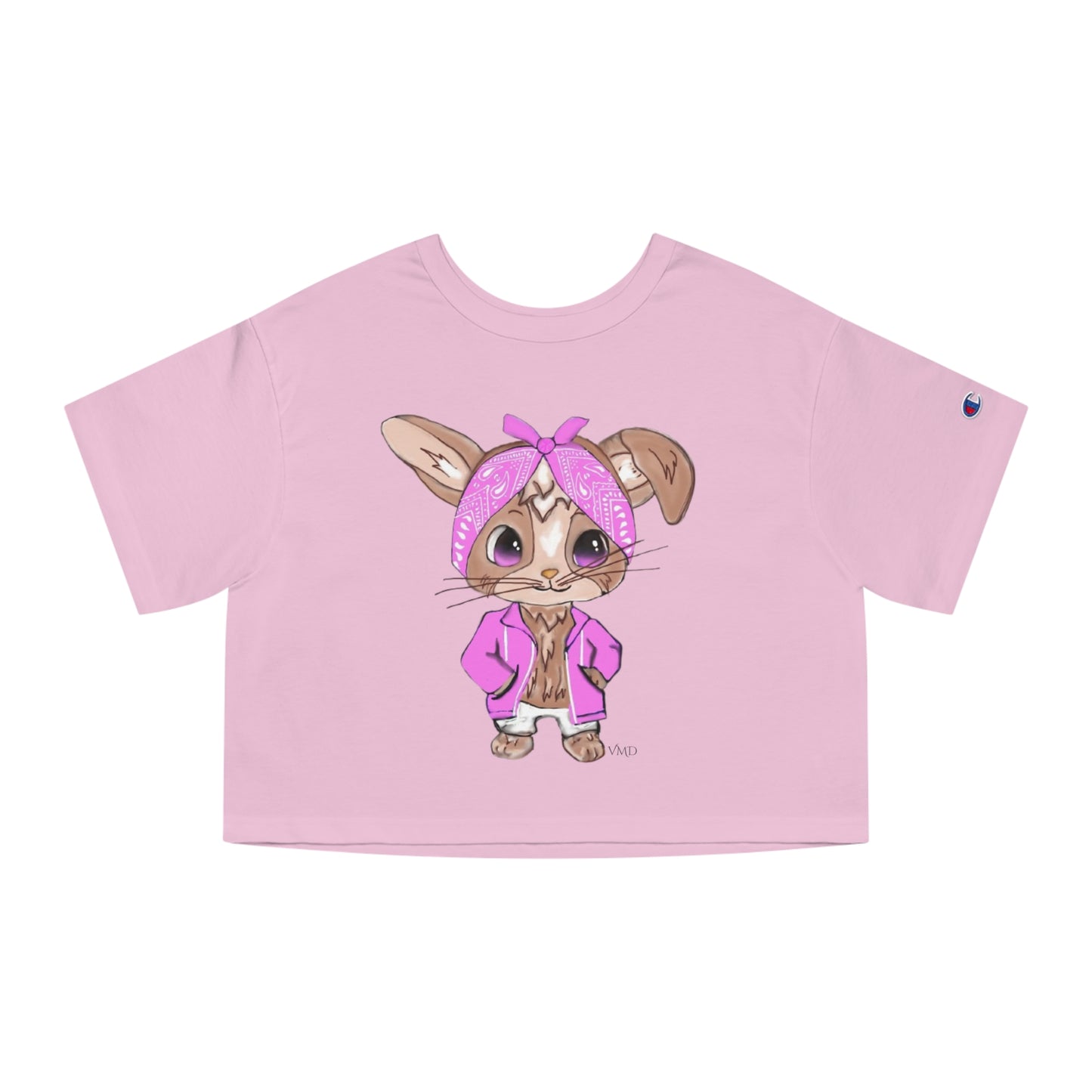 Champion Women's Cropped T-Shirt/Bandana Bunnie/Baby Pink