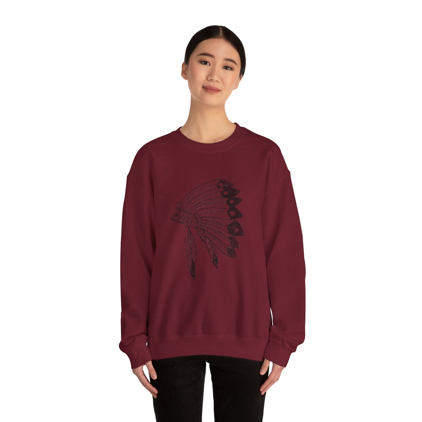 Unisex Heavy Blend™ Crewneck Sweatshirt/Chief Head Dress