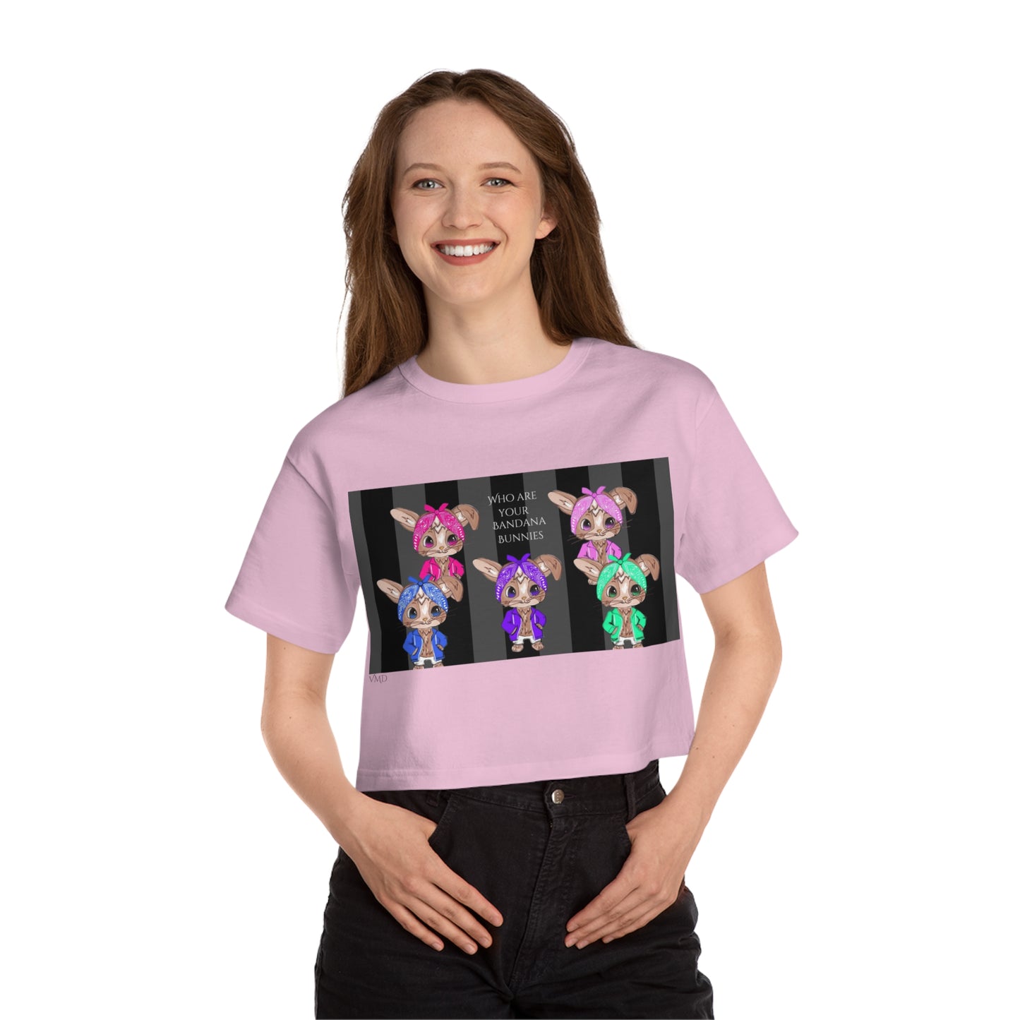 Champion Women's Cropped T-Shirt/Who are your Bandana Bunnies