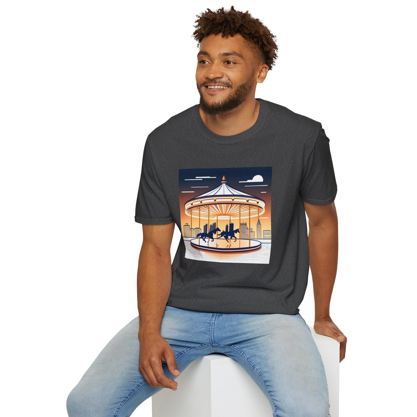 Unisex Softstyle T-Shirt/Carousel 1/Digital Art