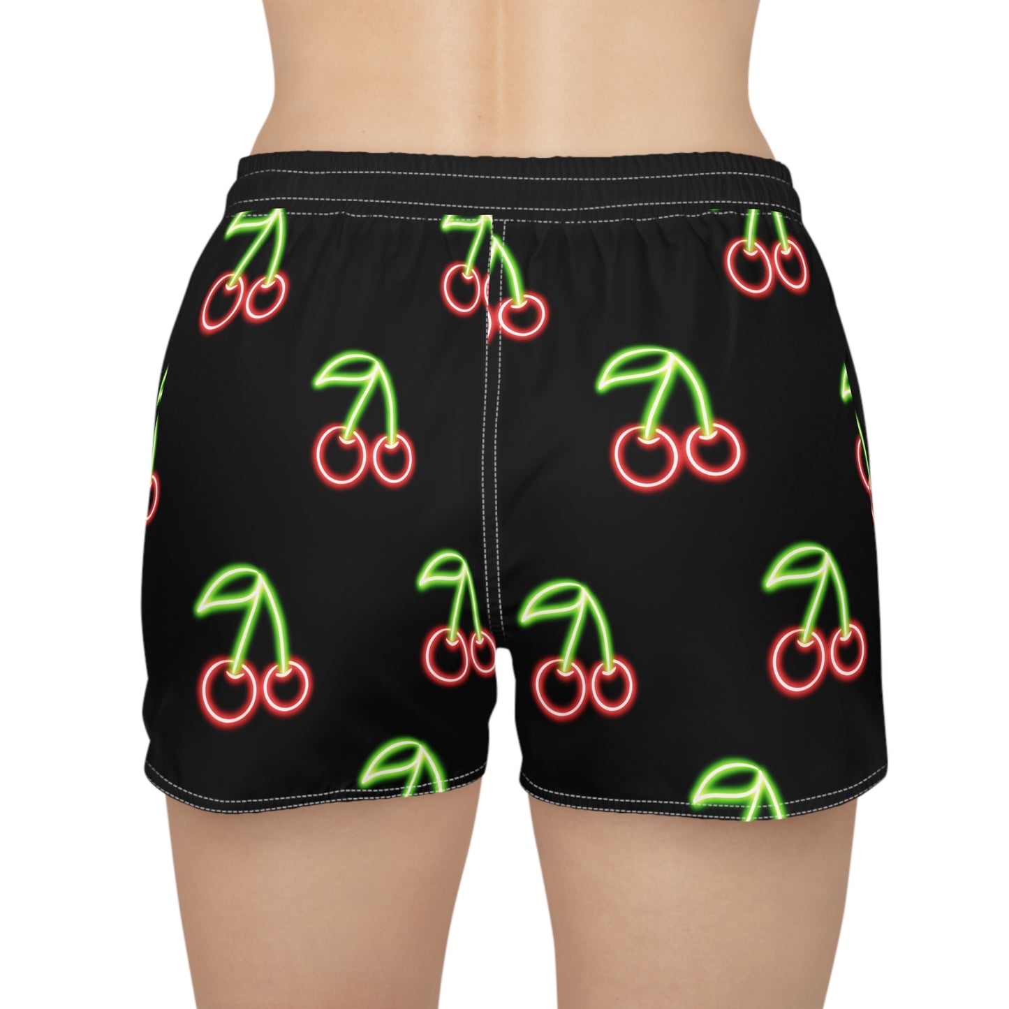 Women's Casual Shorts (AOP)Neon Cherries