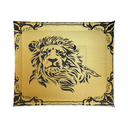 Comforter/Lion/Gold Background