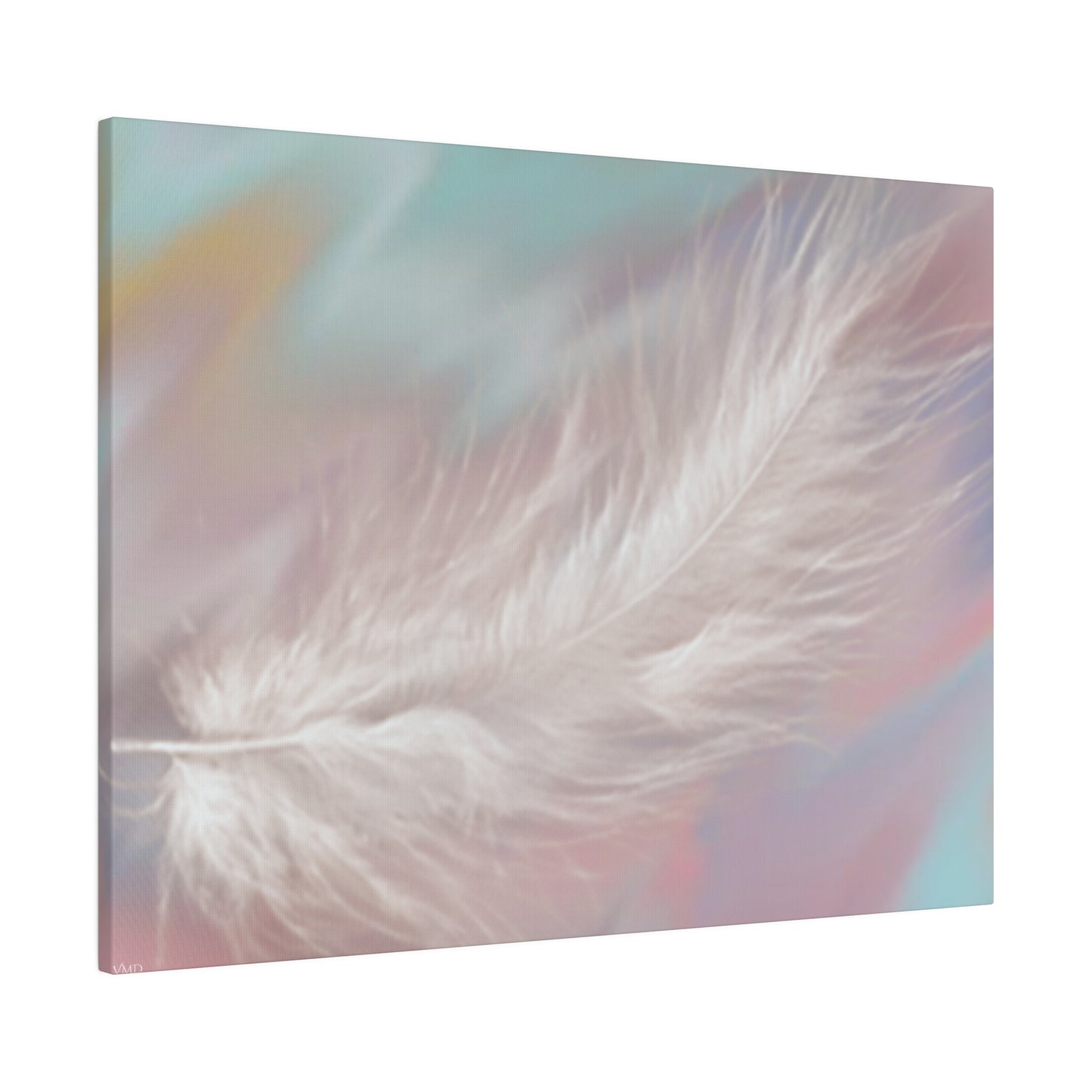 Digital Portrait Print, 0.75"/Feather/Pastel BG