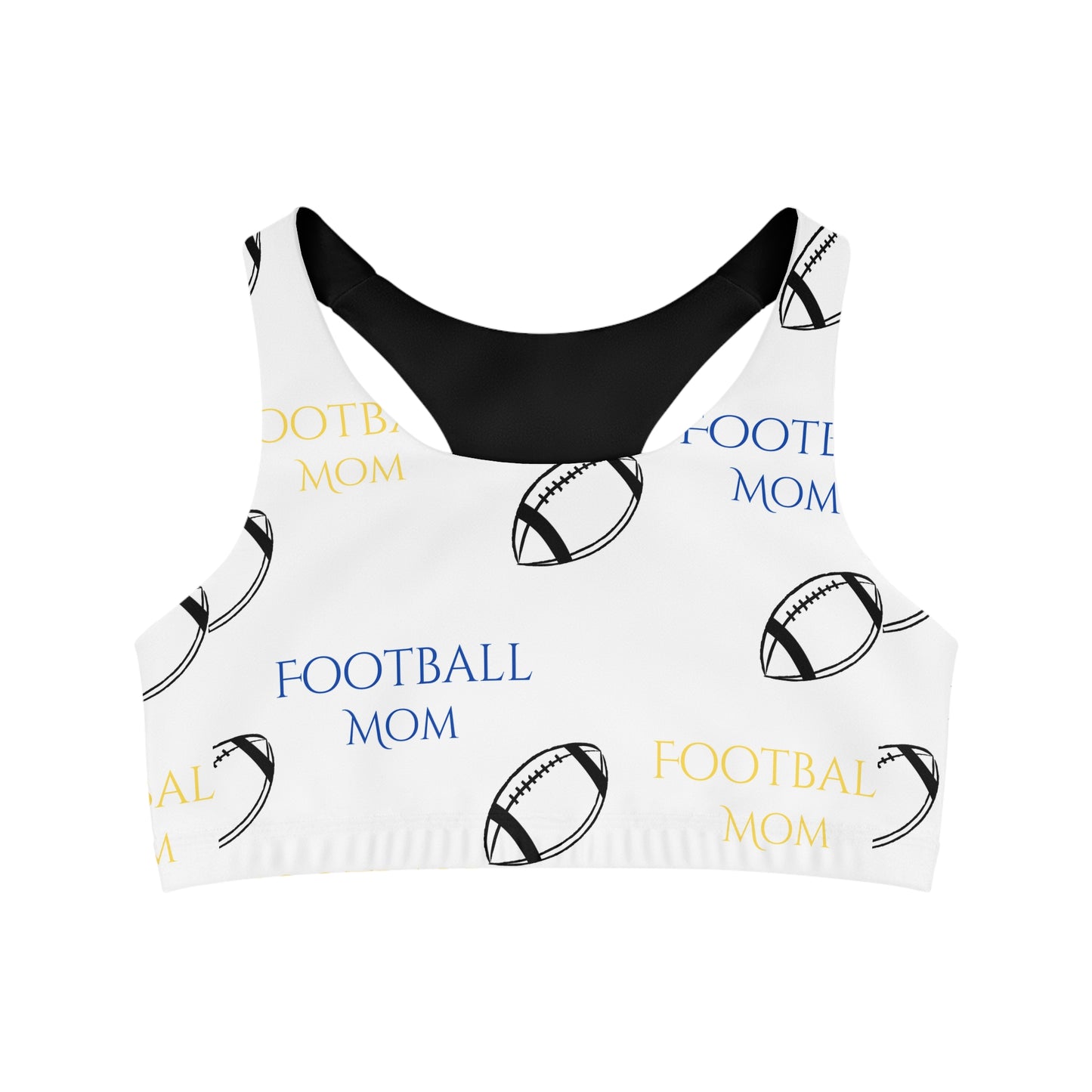 Seamless Sports Bra (AOP)Football Mom