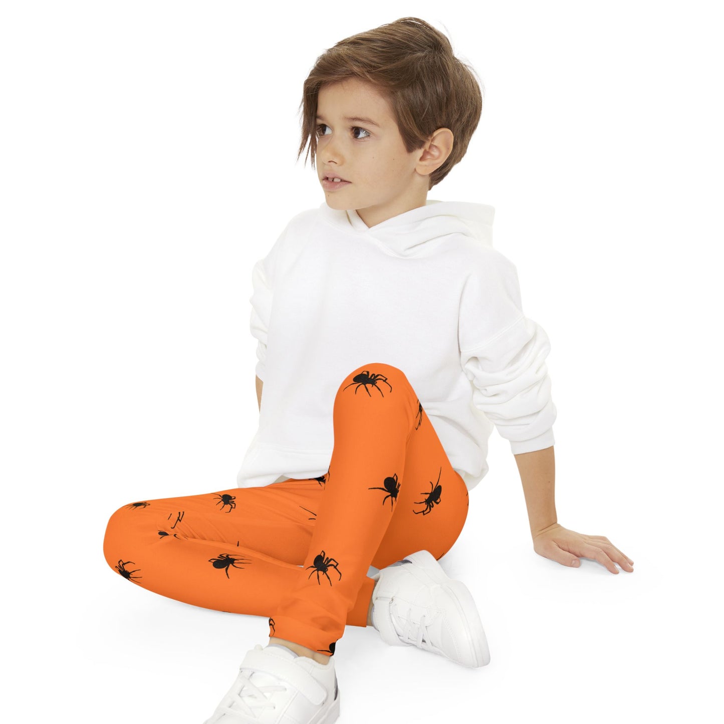 Youth Full-Length Leggings (AOP)Siders/Halloween/Orange