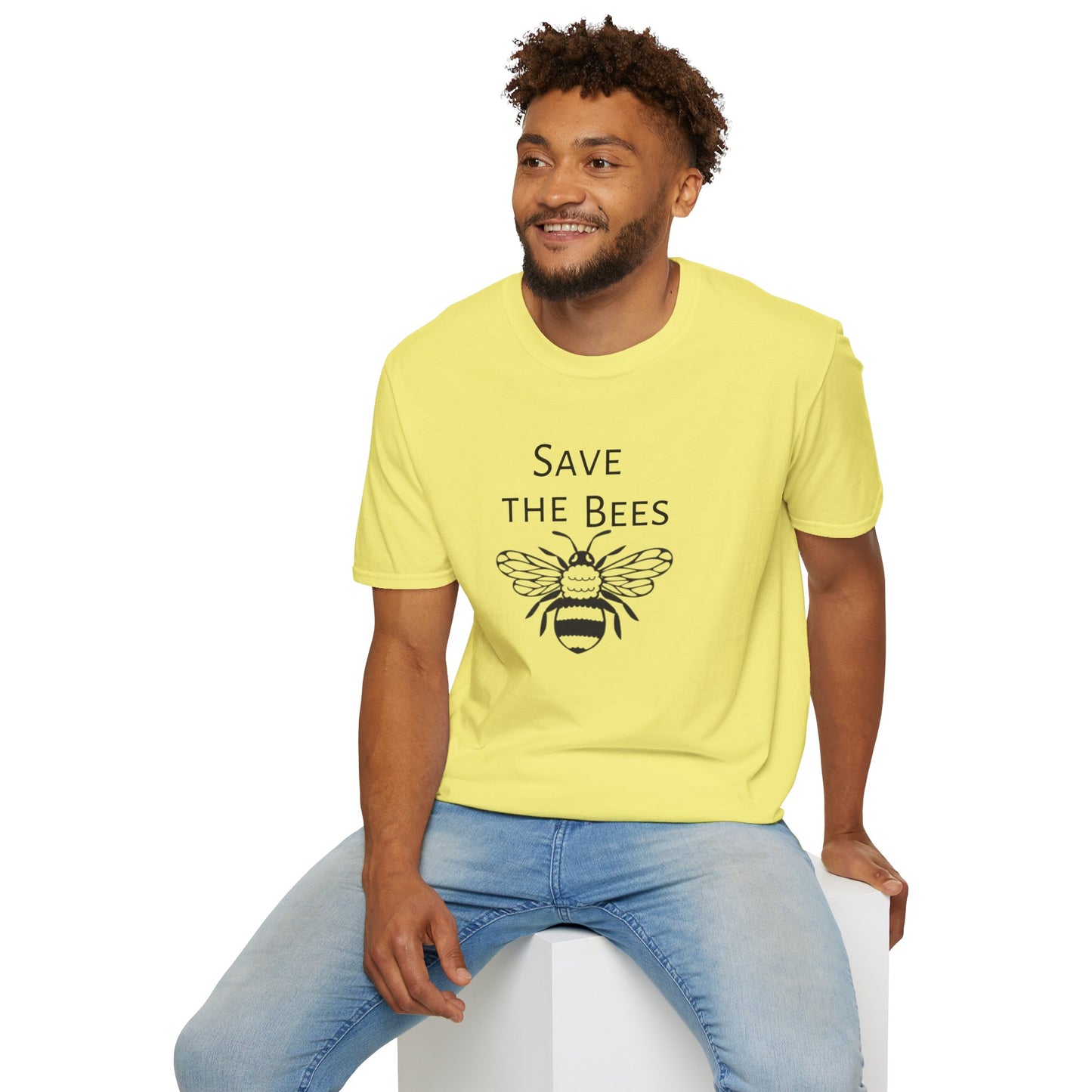 Unisex Softstyle T-Shirt/Save the Bees/With every Save the bees t- shirt purchased 10% of sales goes to bee organization's