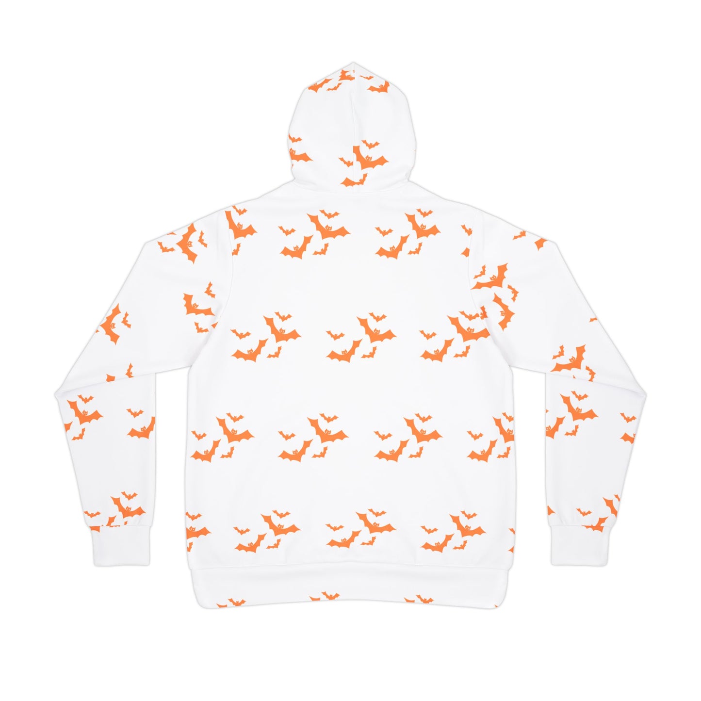 Unisex Athletic Hoodie (AOP)/Bats/Orange/Halloween