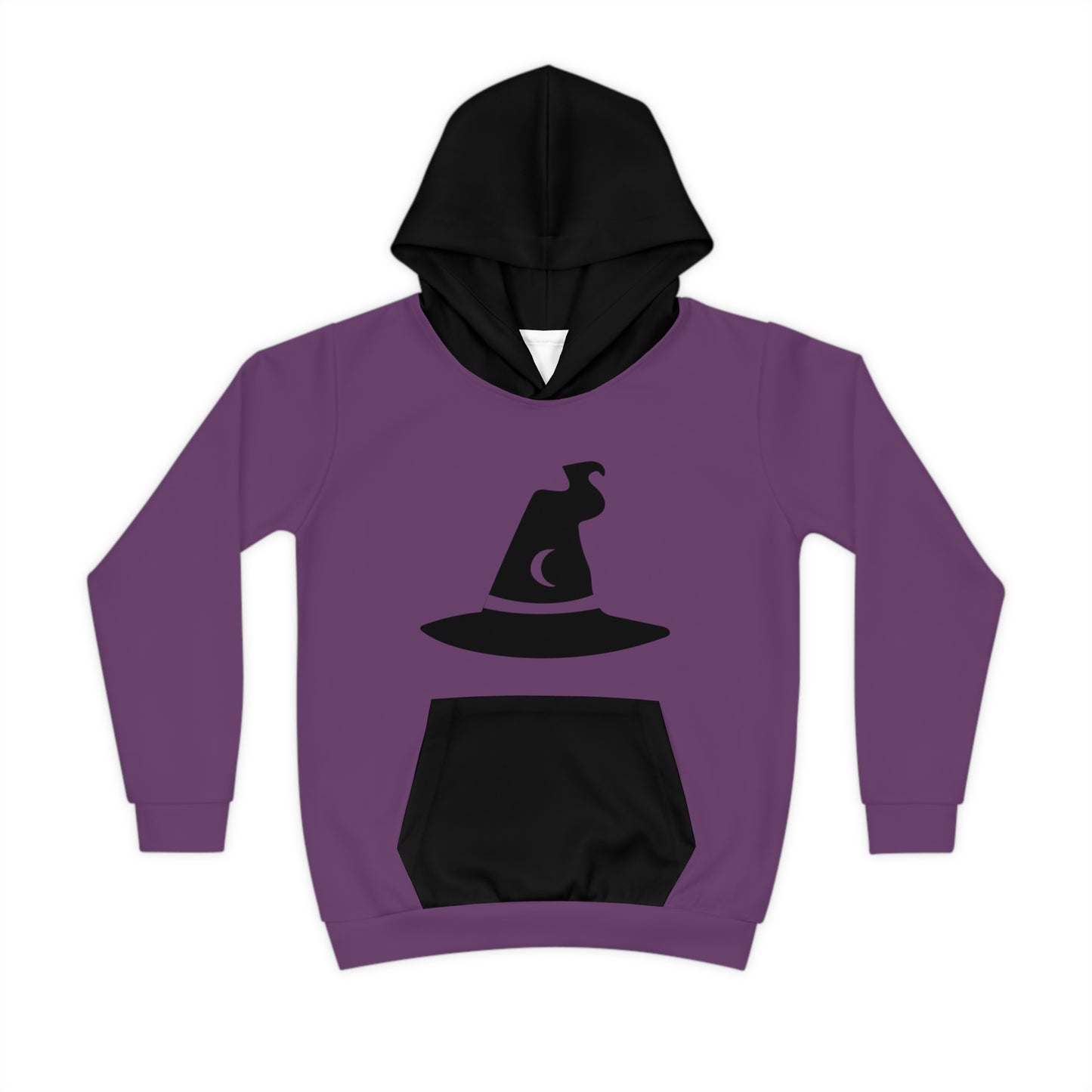 Girls Children's Hoodie (AOP)/Witch Hat/Purple