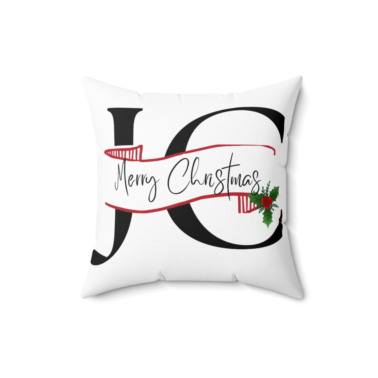 Spun Polyester Square Pillow/ JC/ Merry Christmas