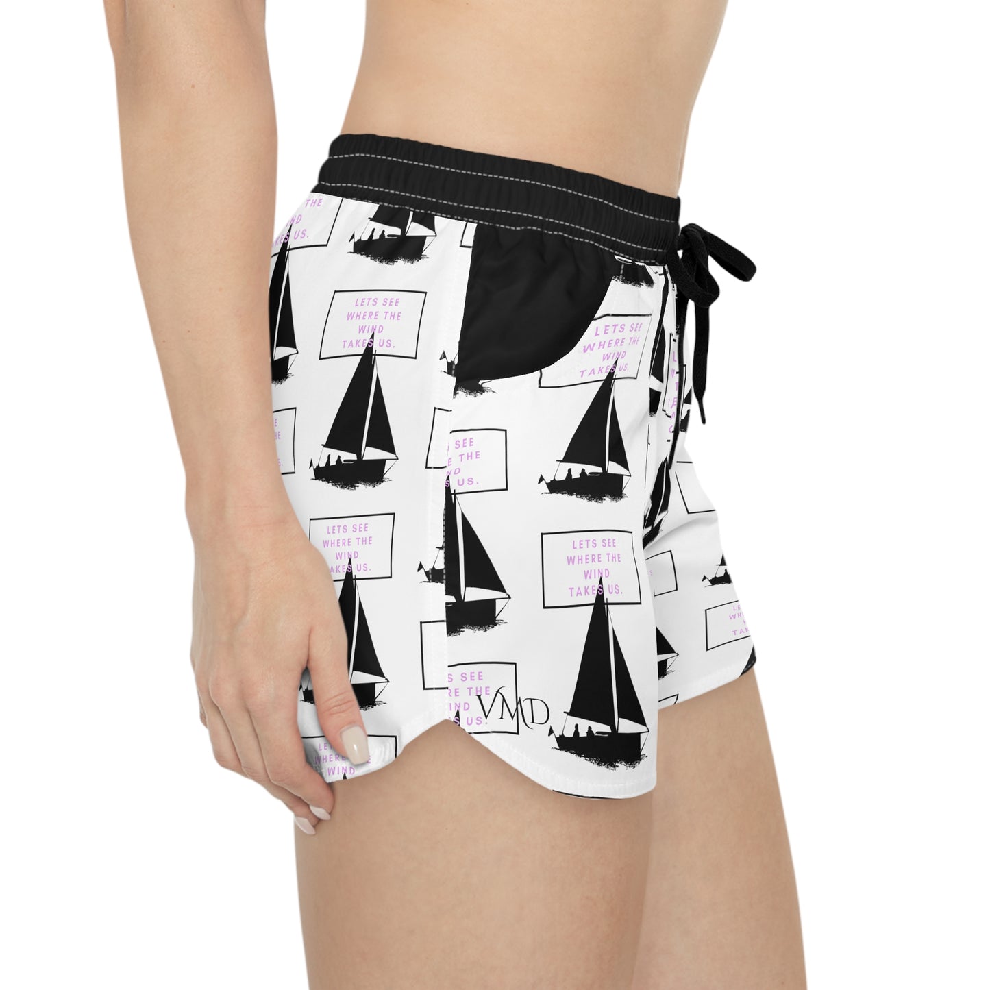 Women's Casual Shorts (AOP)/ Let's see where the wind takes us.