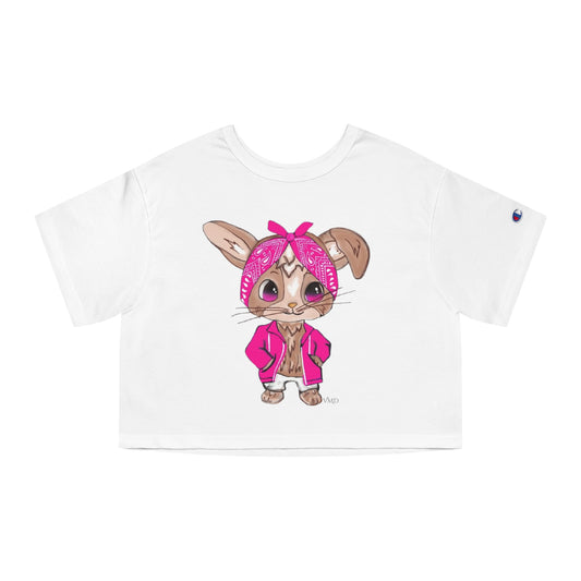 Champion Women's Cropped T-Shirt/Bandana Bunnie/Pink