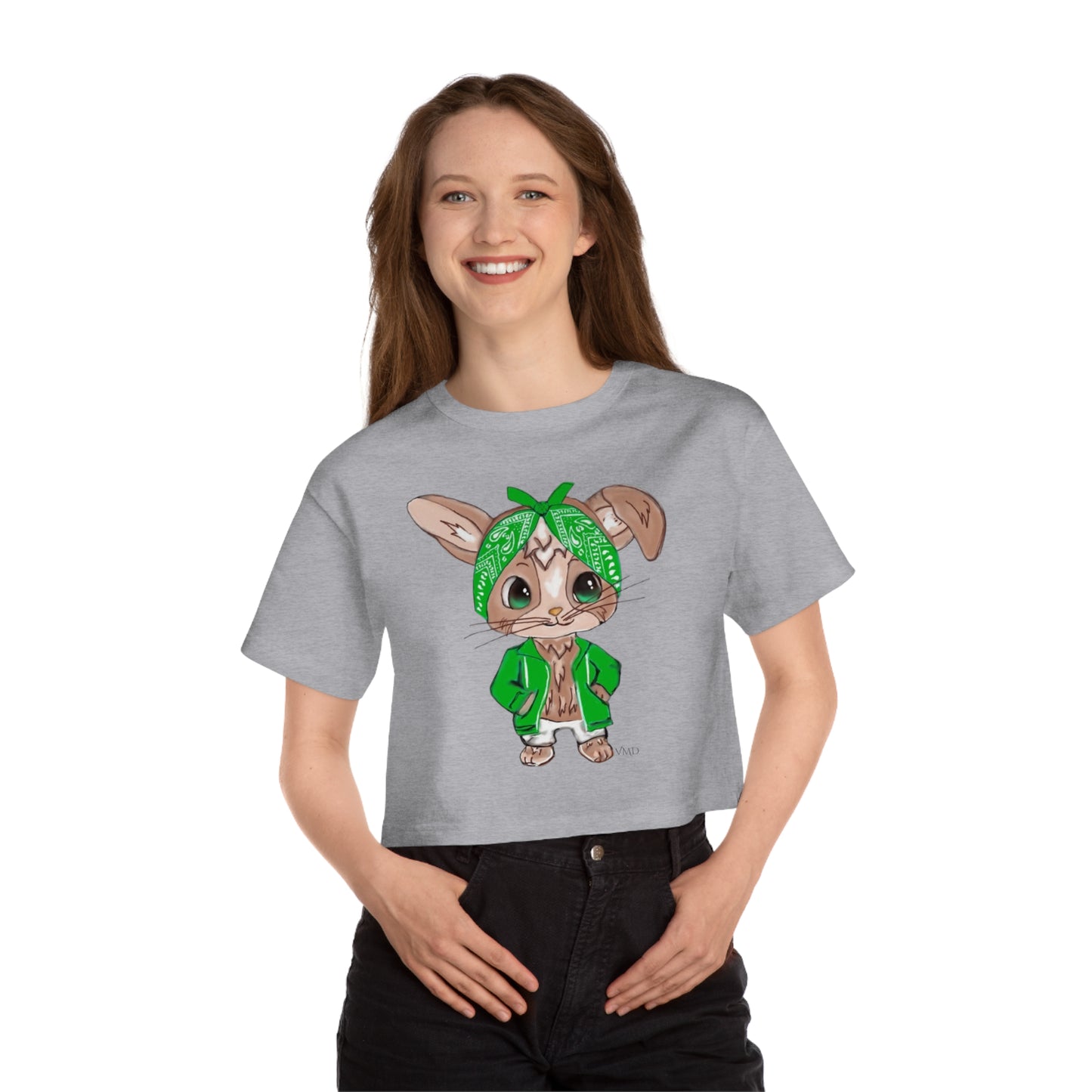 Champion Women's Cropped T-Shirt/Bandana Bunnie/Green