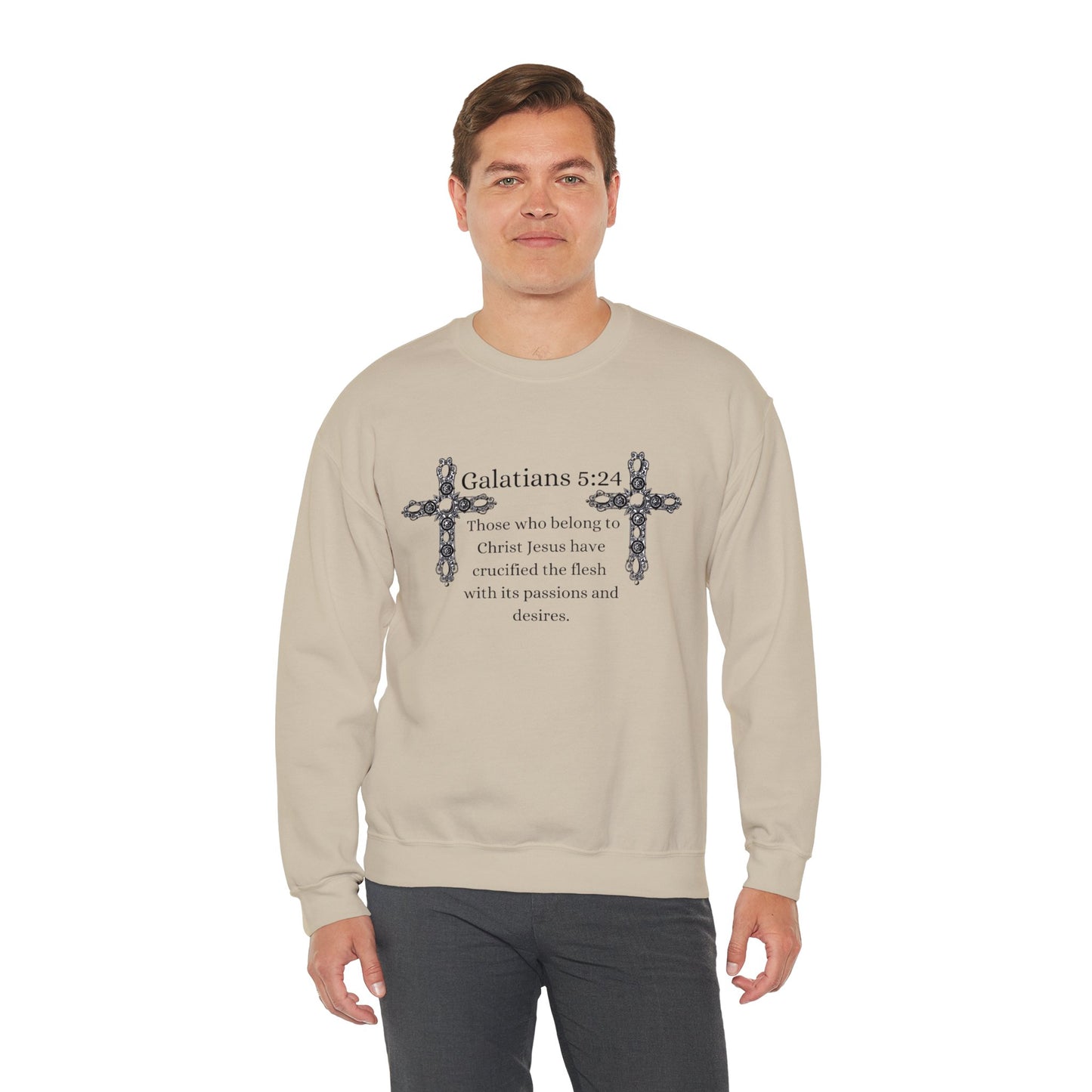 Unisex Heavy Blend™ Crewneck Sweatshirt/Galatians 5:24