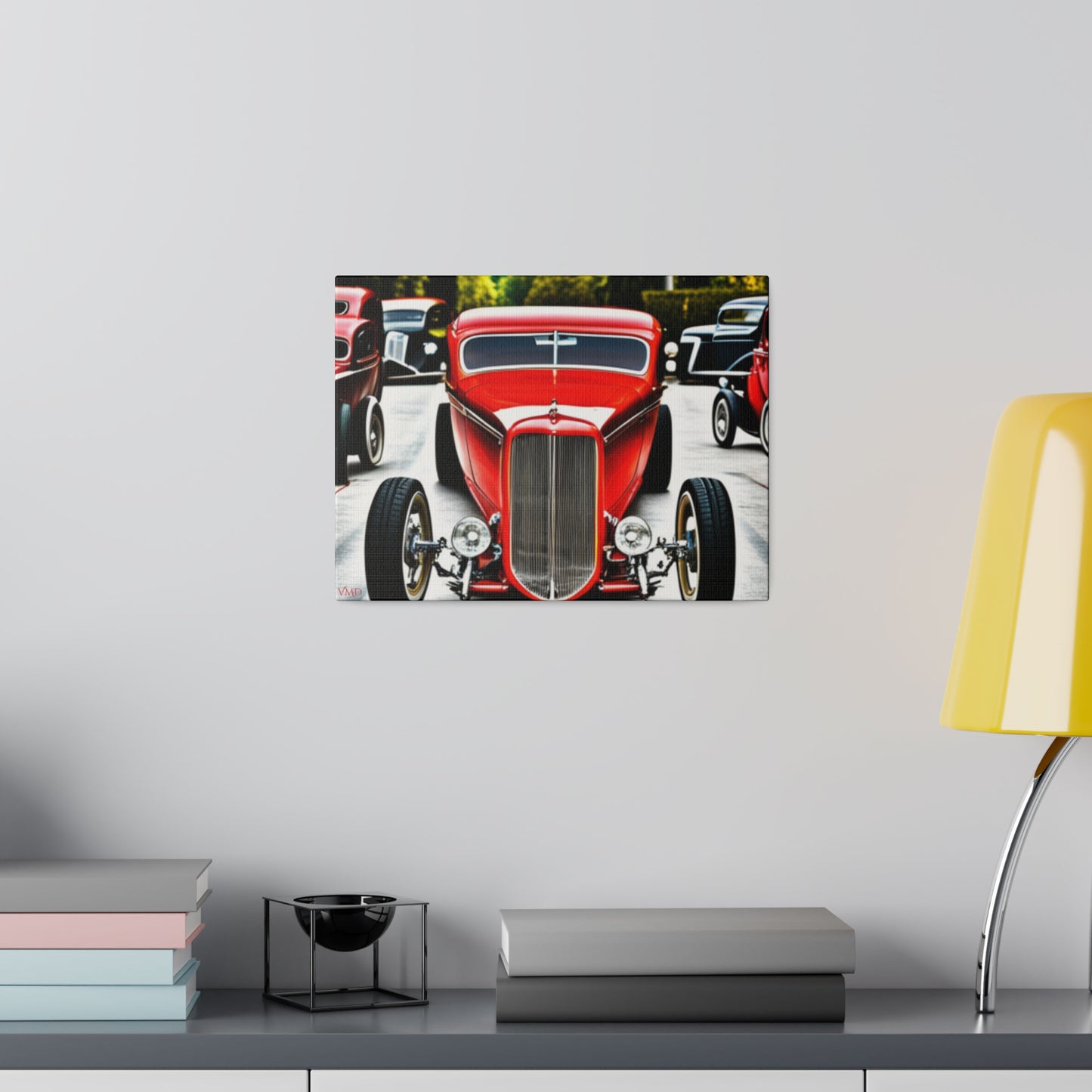 Digital Print Canvas, Stretched, 0.75"/Hot Rods Red