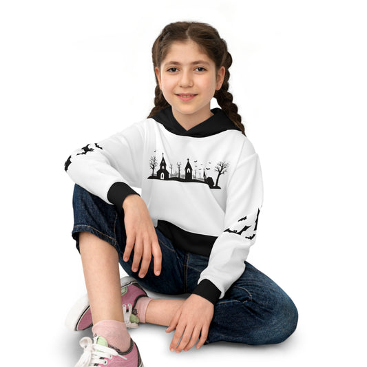 Children's Hoodie (AOP)/ Spooky Town/Bats