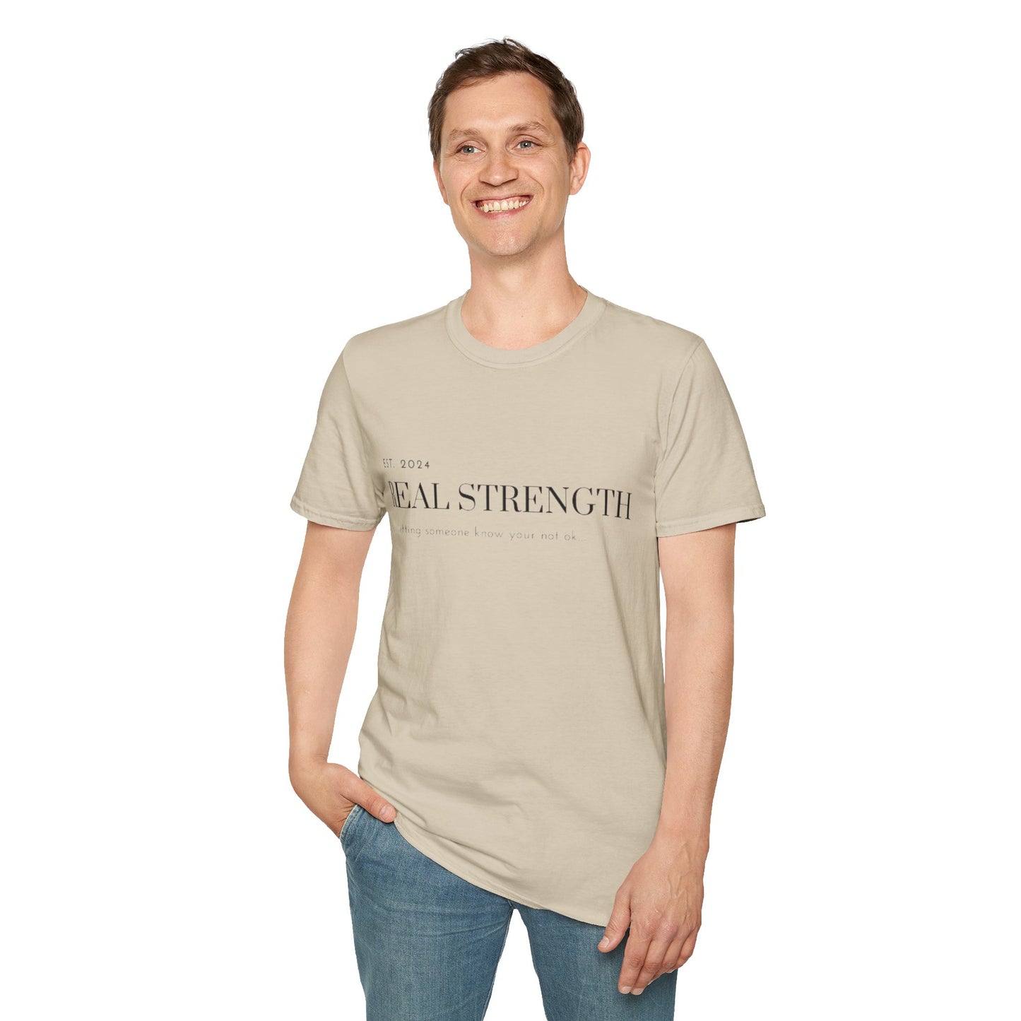 Unisex Softstyle T-Shirt/ Real strength/ Mental awareness