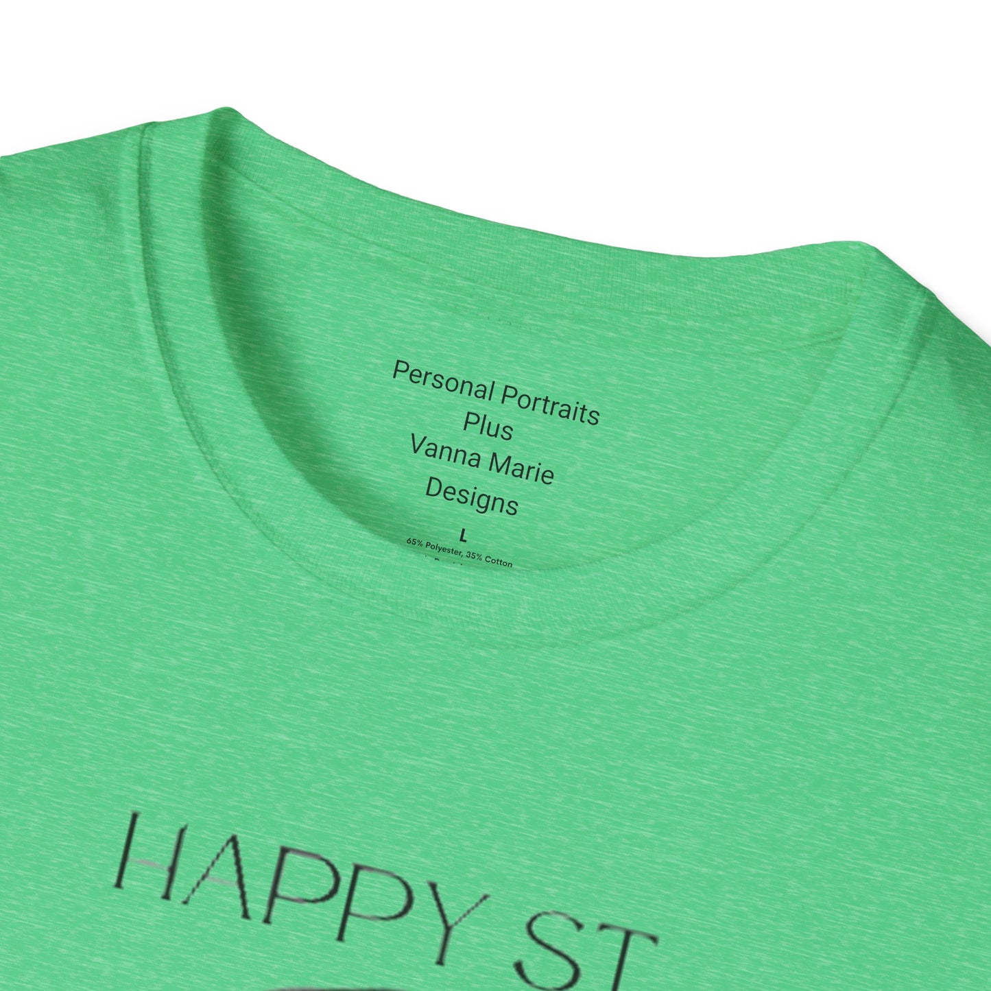 Unisex Softstyle T-Shirt/ Happy St Patrick's Day/Man/Black Glasses/Green Beer