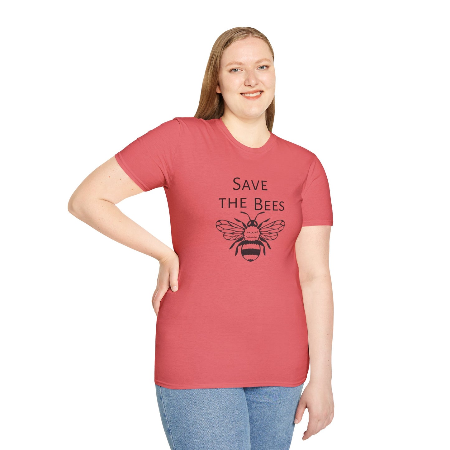 Unisex Softstyle T-Shirt/Save the Bees/With every Save the bees t- shirt purchased 10% of sales goes to bee organization's