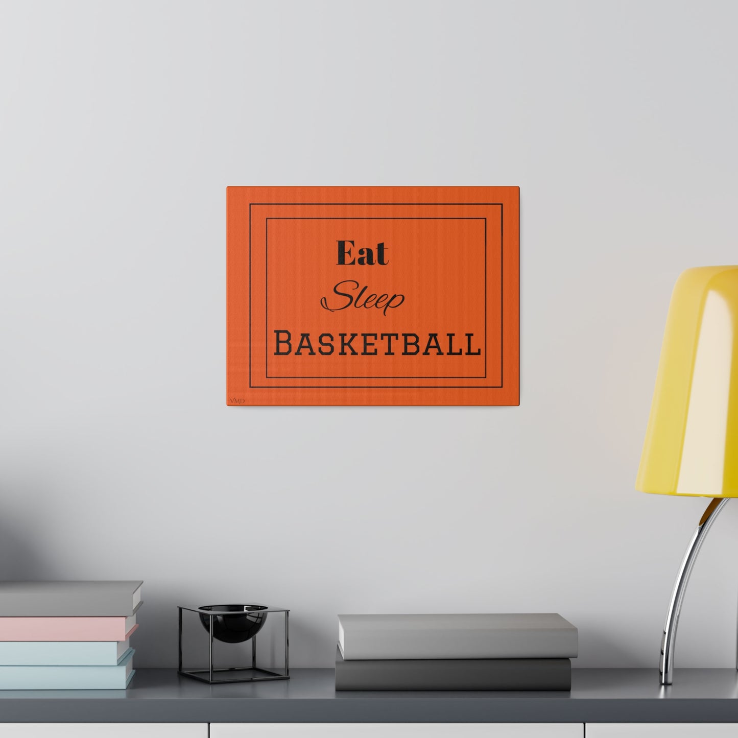 Digital Portrait Print/Canvas, Stretched, 0.75"/Eat Sleep Basketball/OR/BG