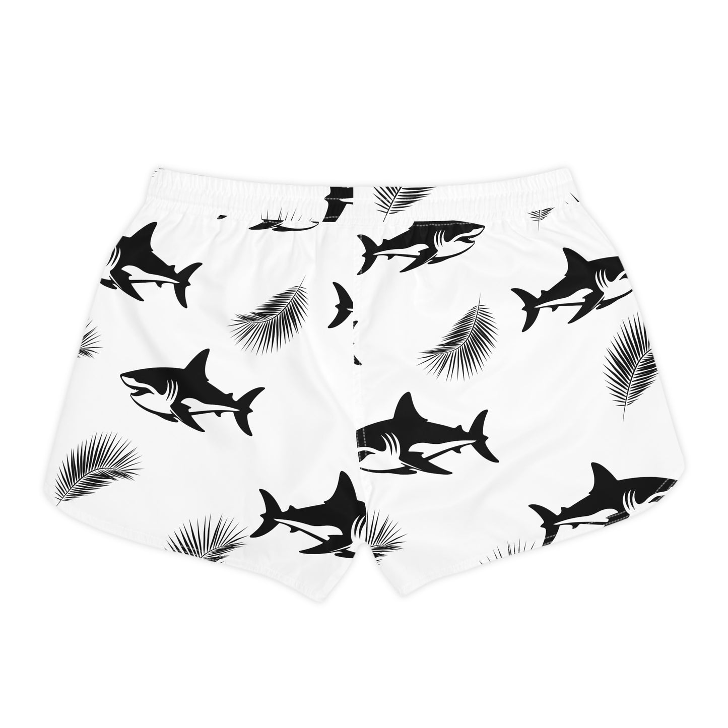 Women's Casual Shorts (AOP)/Sharks/Black