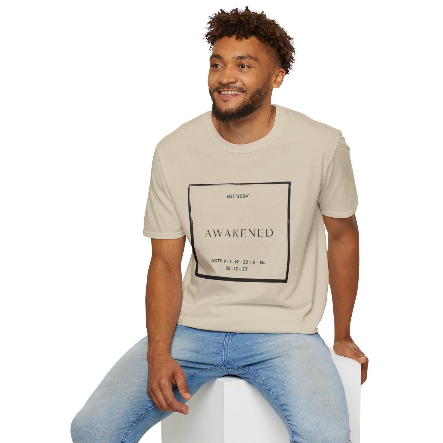 Unisex Softstyle T-Shirt/Awakened/Christian Art