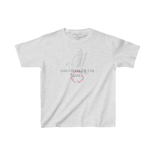 Kids Heavy Cotton™ Tee/Daughter of The King/Floral Pink Crown