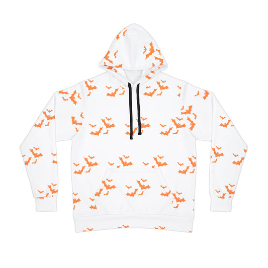 Unisex Athletic Hoodie (AOP)/Bats/Orange/Halloween