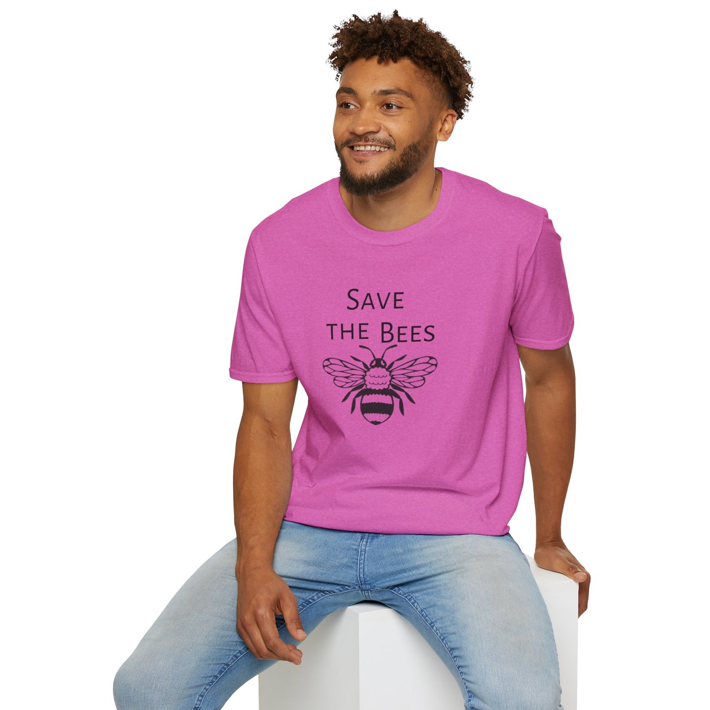 Unisex Softstyle T-Shirt/Save the Bees/With every Save the bees t- shirt purchased 10% of sales goes to bee organization's