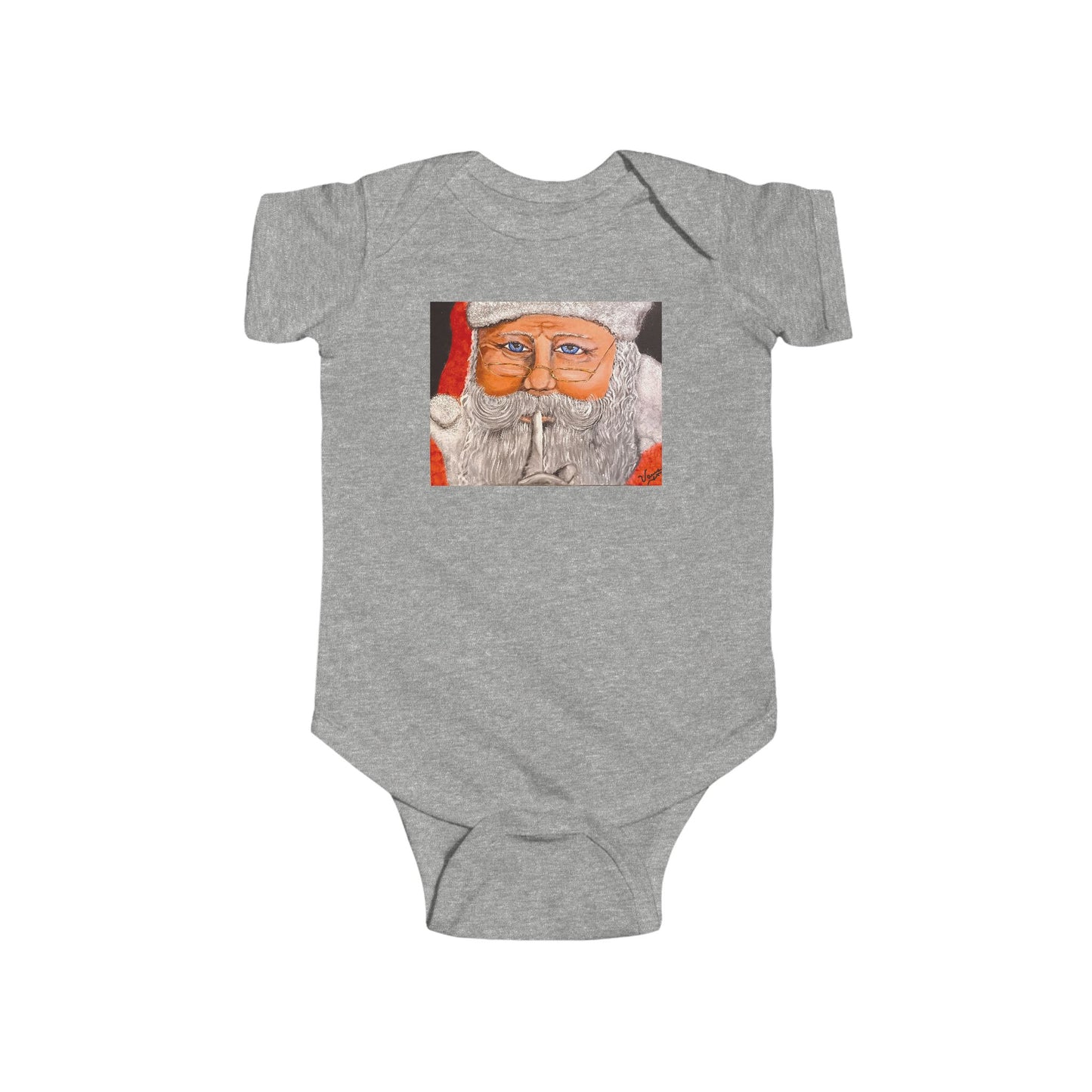 Infant Fine Jersey Bodysuit /Caucasian Santa Claus/Holiday