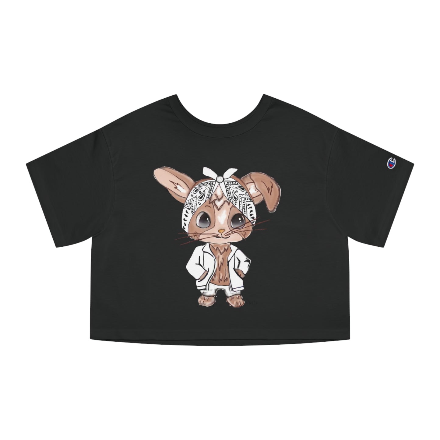 Champion Women's Cropped T-Shirt/Bandana Bunnie/White