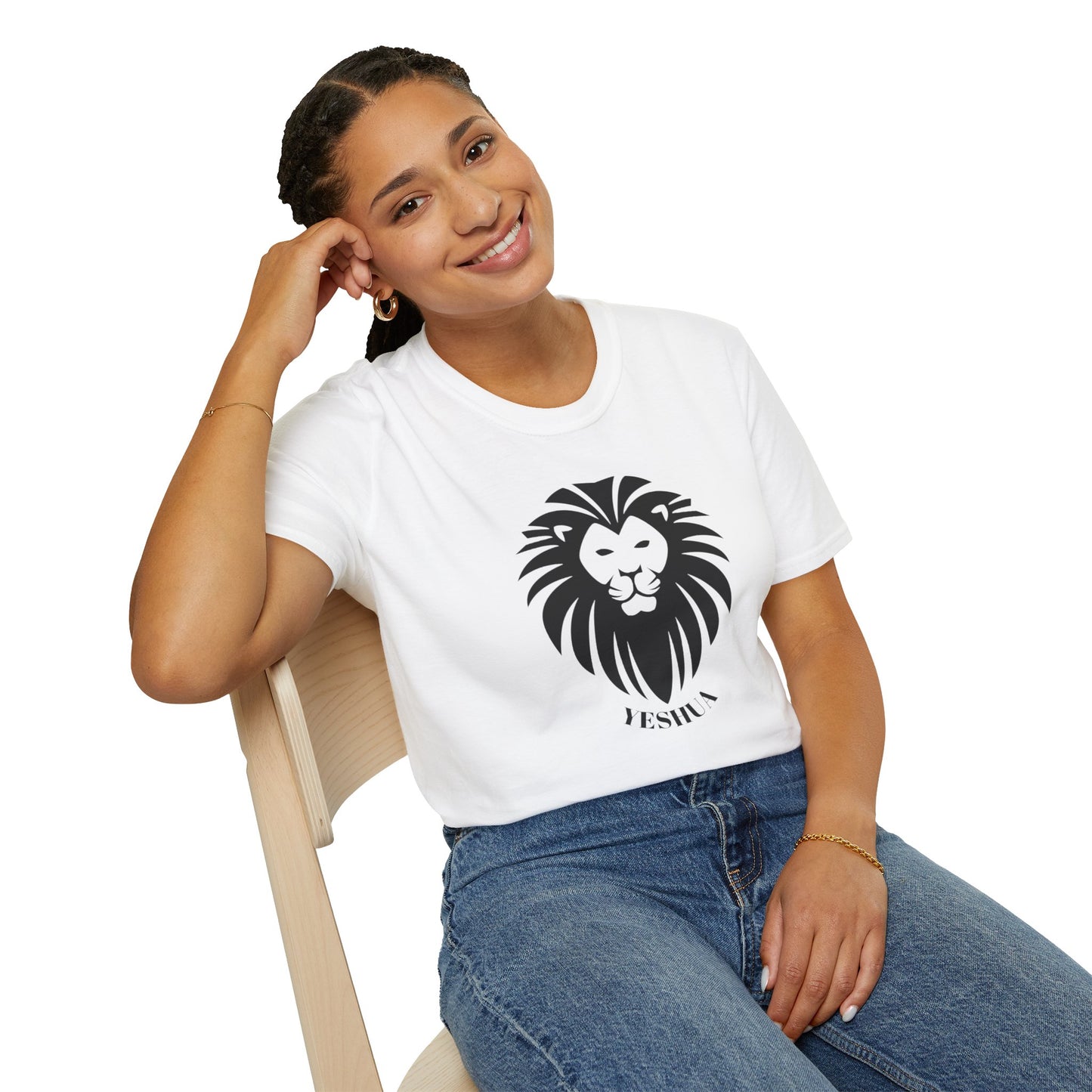 Unisex Softstyle T-Shirt/Yeshua Lion/Black