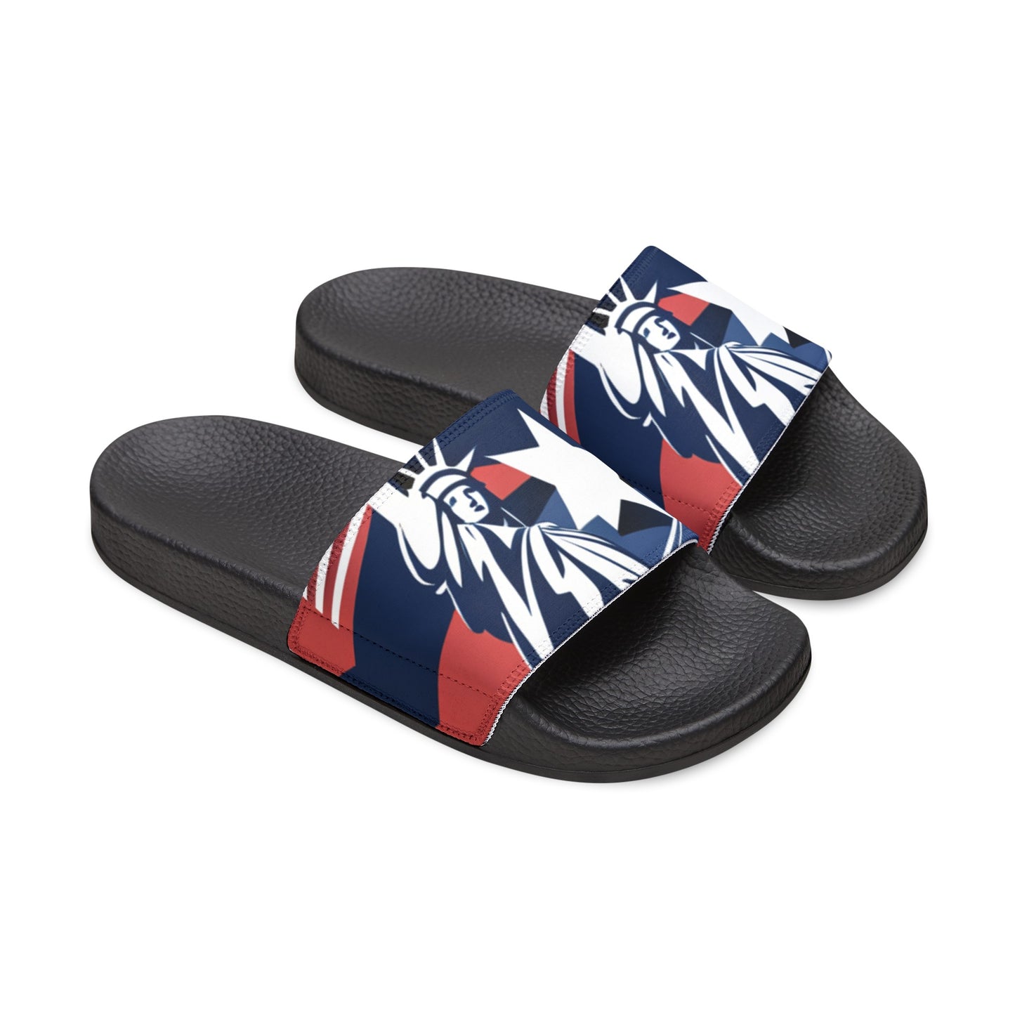 Men's Slide Sandals/Statue of Liberty/R/W/B