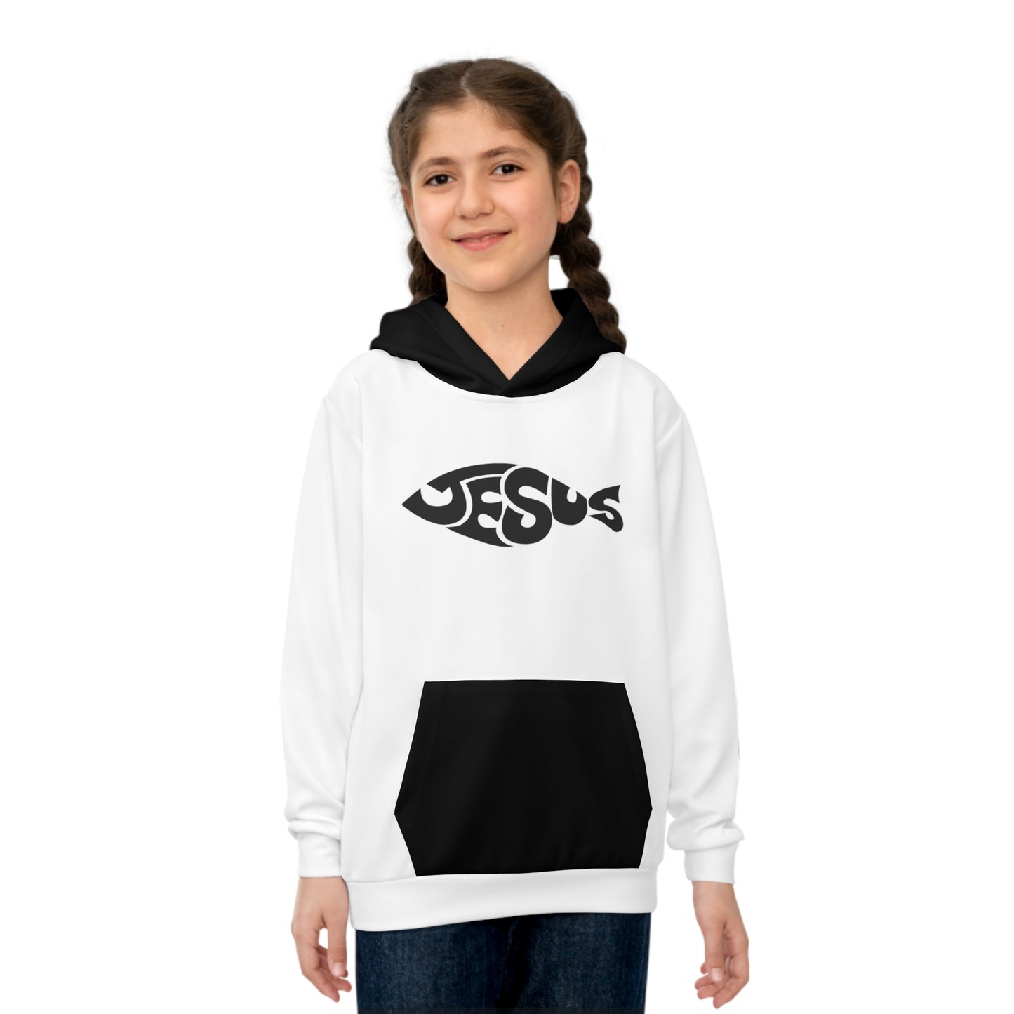 Children's Hoodie (AOP)/Jesus Fish