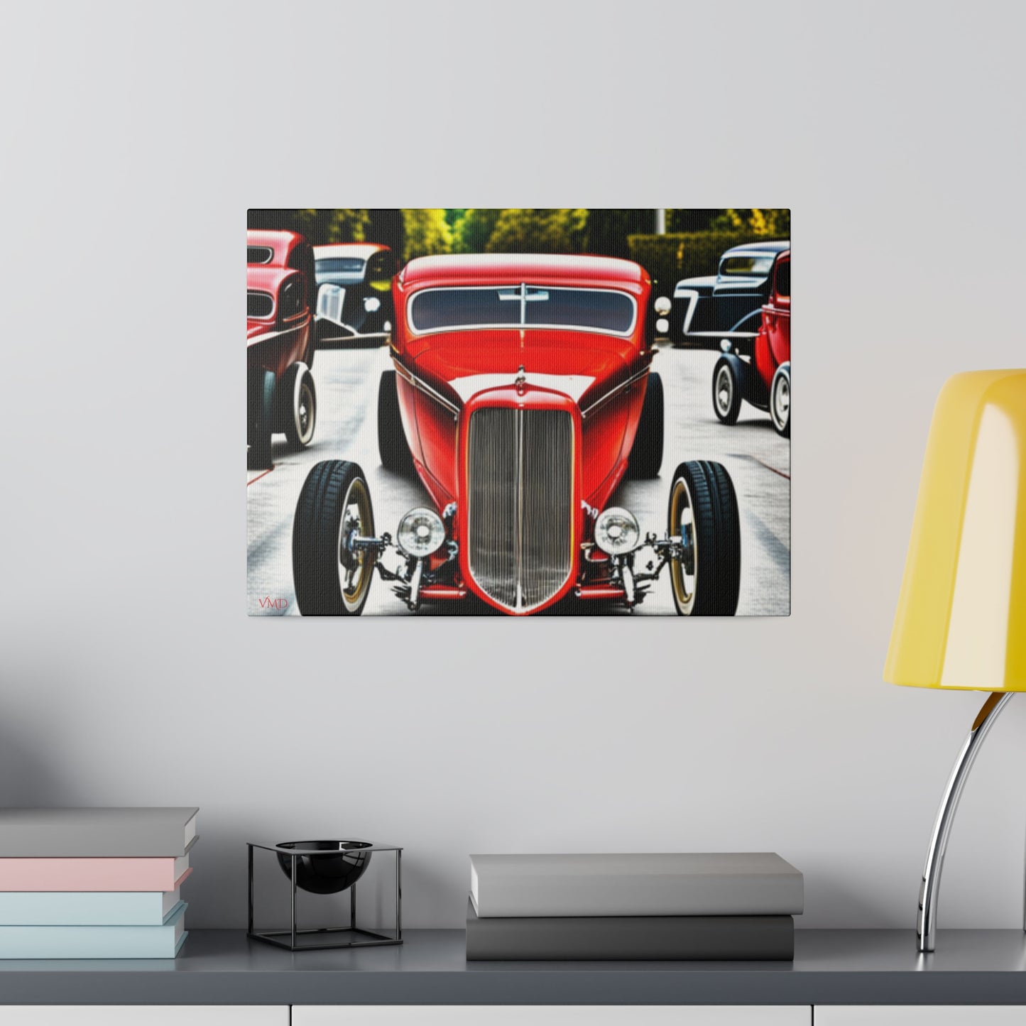 Digital Print Canvas, Stretched, 0.75"/Hot Rods Red