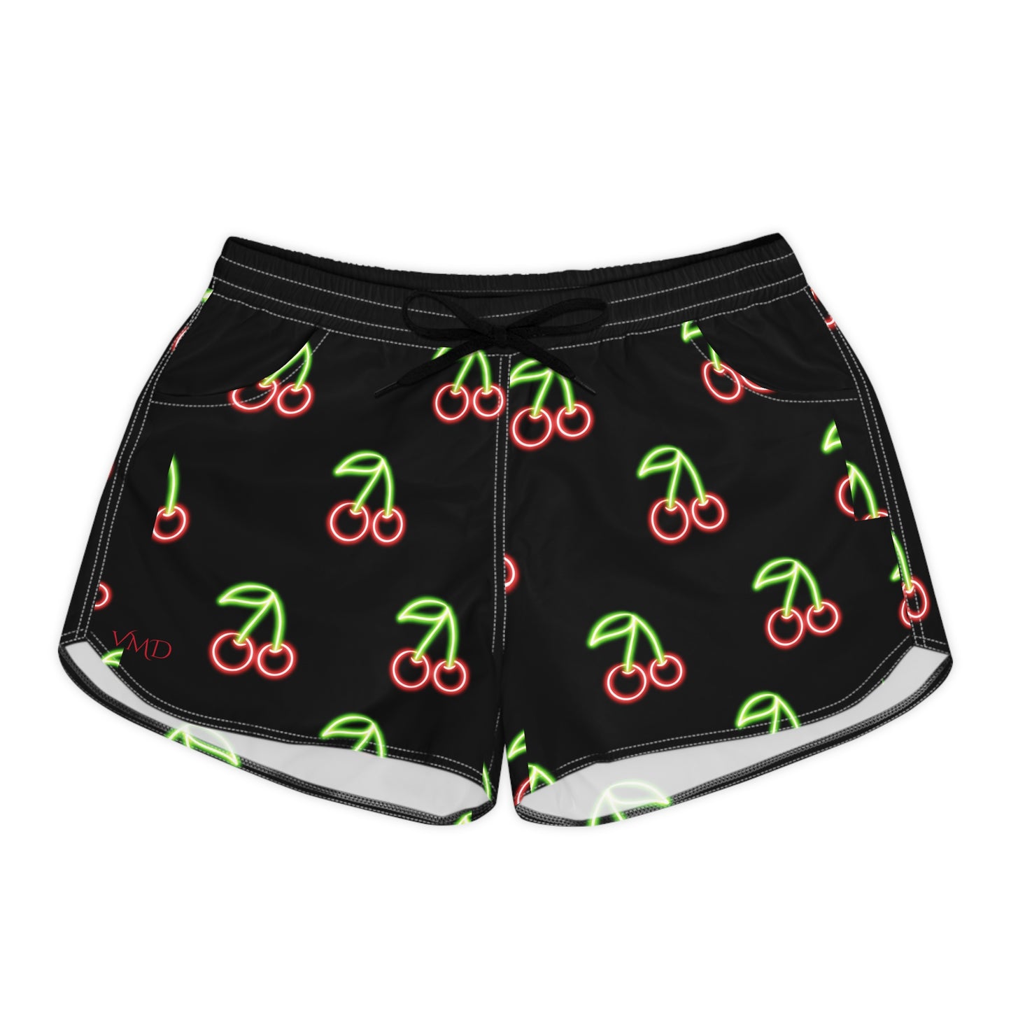 Women's Casual Shorts (AOP)Neon Cherries