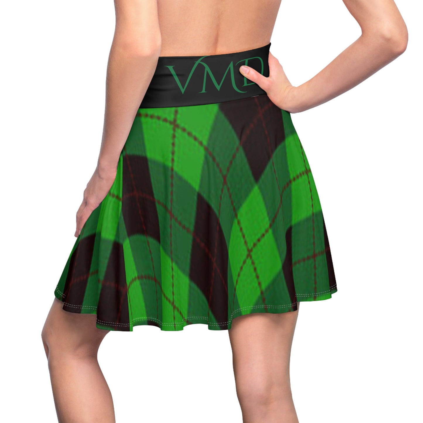 Women's Skirt (AOP)/Green plaid