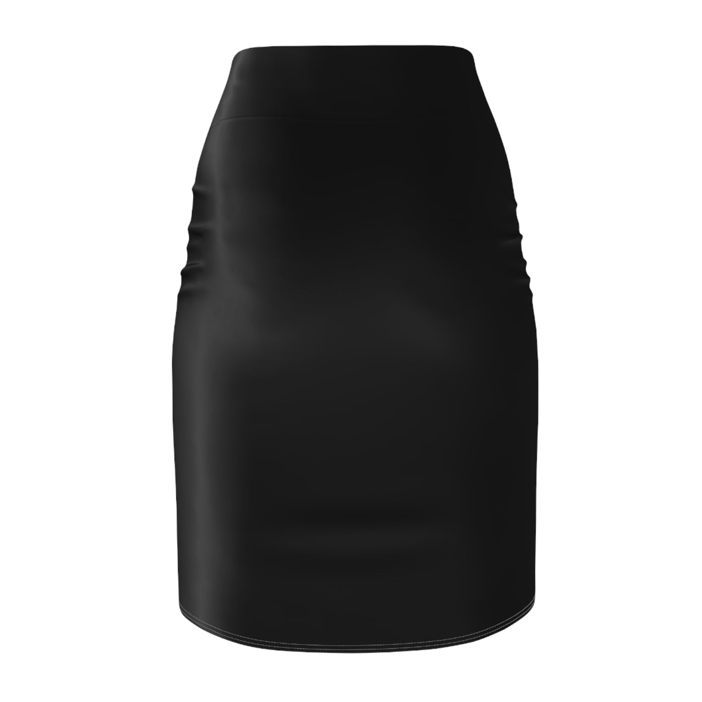 Women's Pencil Skirt (AOP)/Solid Black